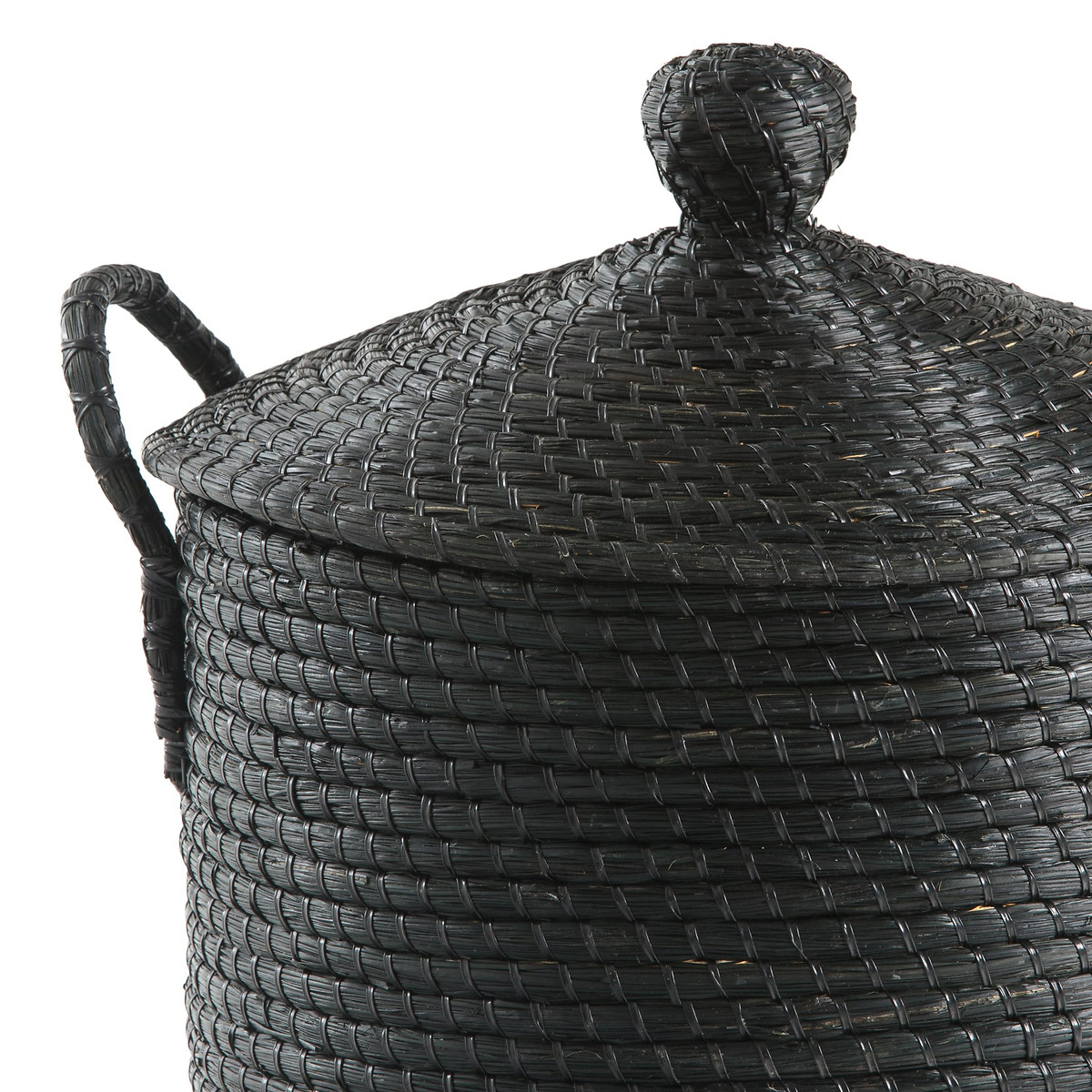 Корзина La Redoute Для белья из плетеной рисовой соломы Honoka единый размер черный - фото 2