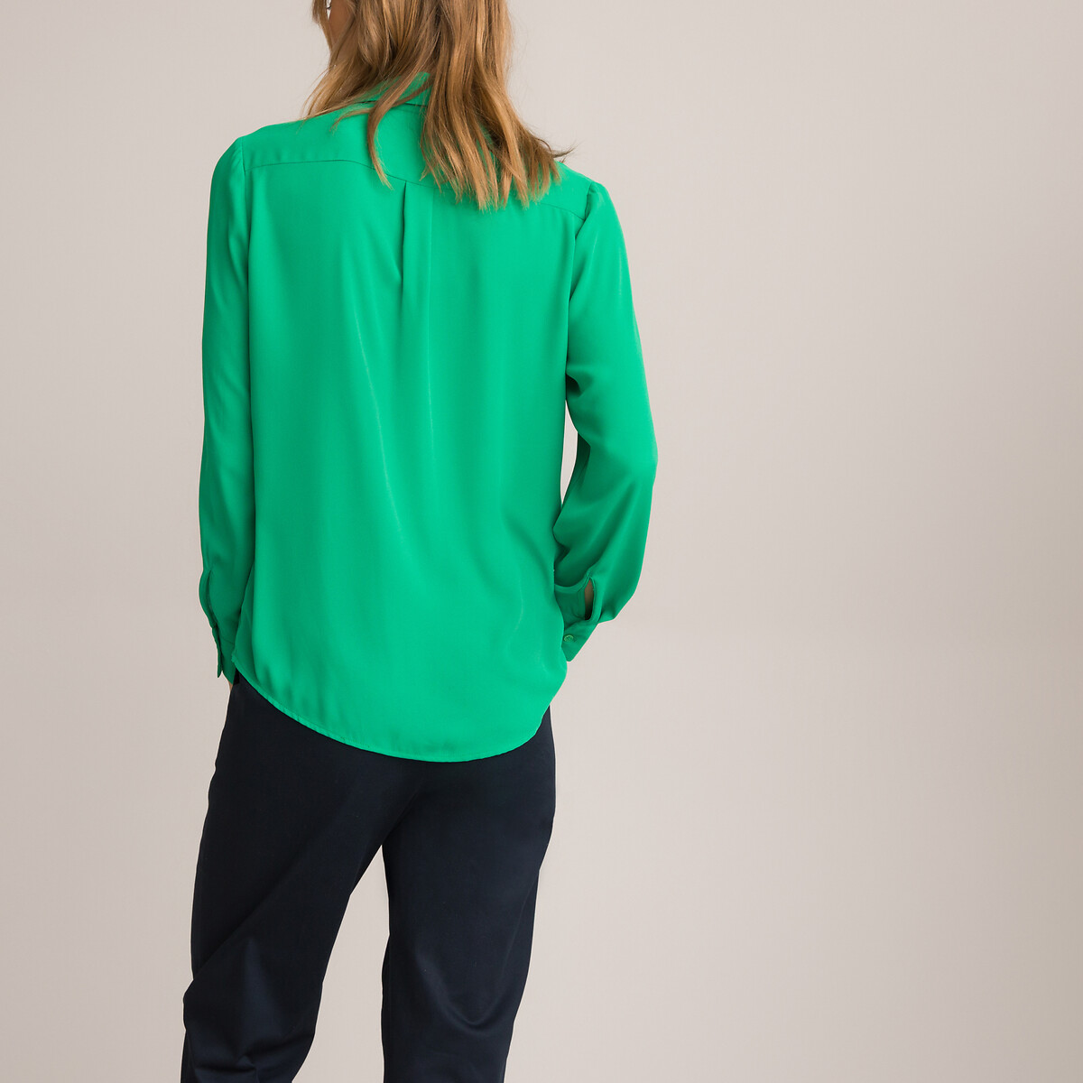 Блузка LA REDOUTE COLLECTIONS Блузка С длинными рукавами 36 (FR) - 42 (RUS) зеленый, размер 36 (FR) - 42 (RUS) Блузка С длинными рукавами 36 (FR) - 42 (RUS) зеленый - фото 4