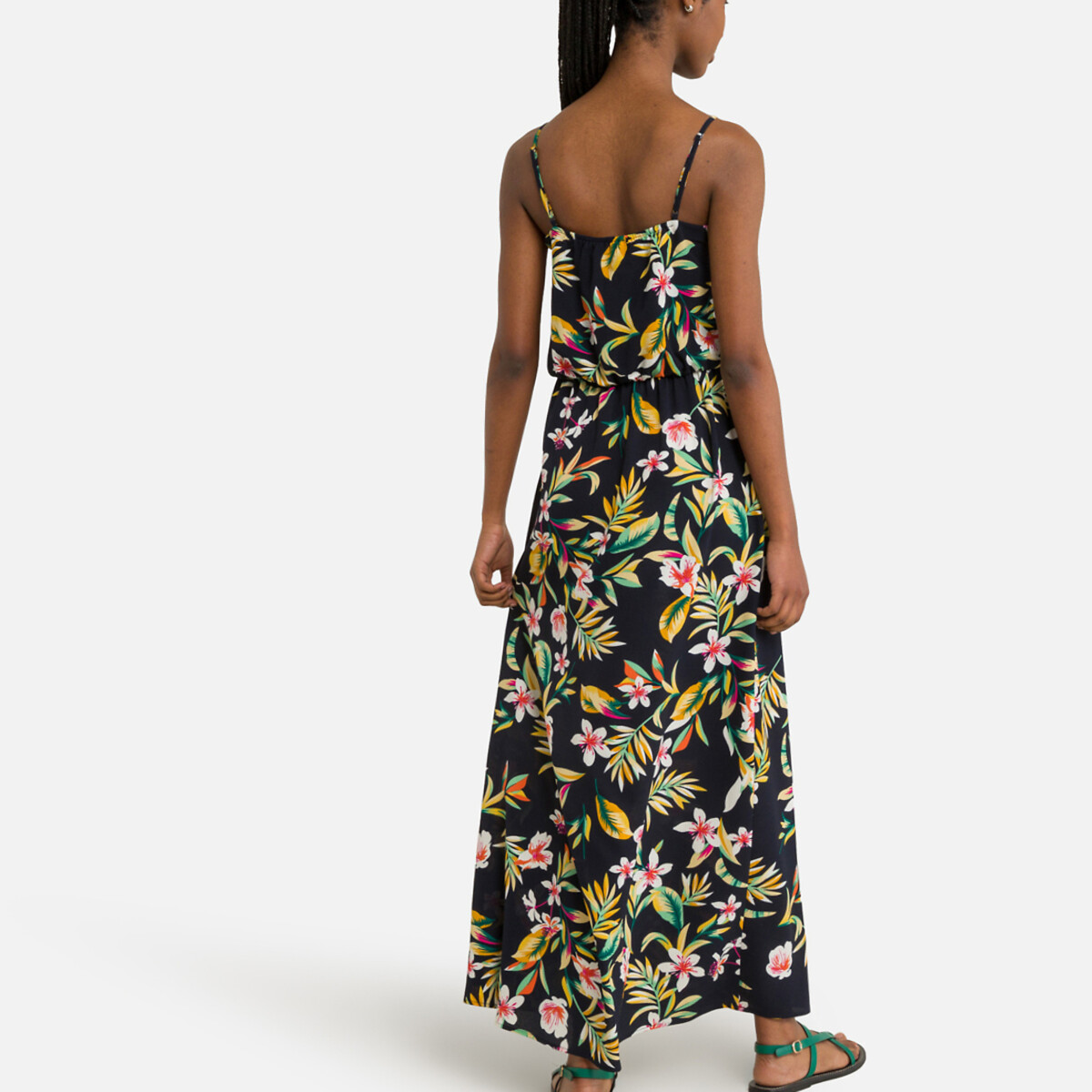 Платье Длинное с тропическим принтом 40 разноцветный LaRedoute, размер 40 - фото 4