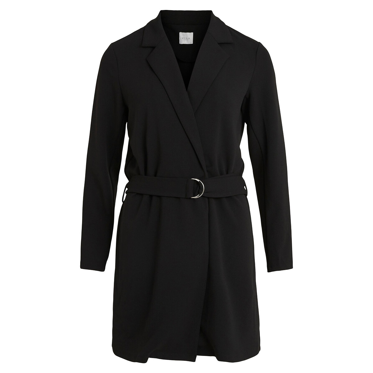 Платье LaRedoute Короткое пиджачный воротник 46 черный, размер 46 - фото 1