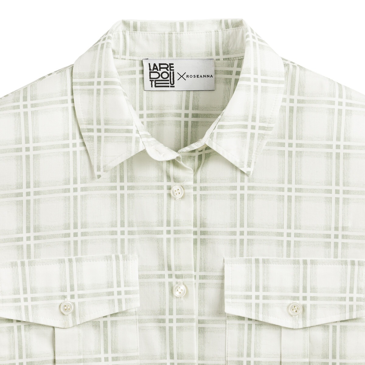Рубашка С длинными рукавами в клетку 44 (FR) - 50 (RUS) зеленый LaRedoute, размер 44 (FR) - 50 (RUS) Рубашка С длинными рукавами в клетку 44 (FR) - 50 (RUS) зеленый - фото 4