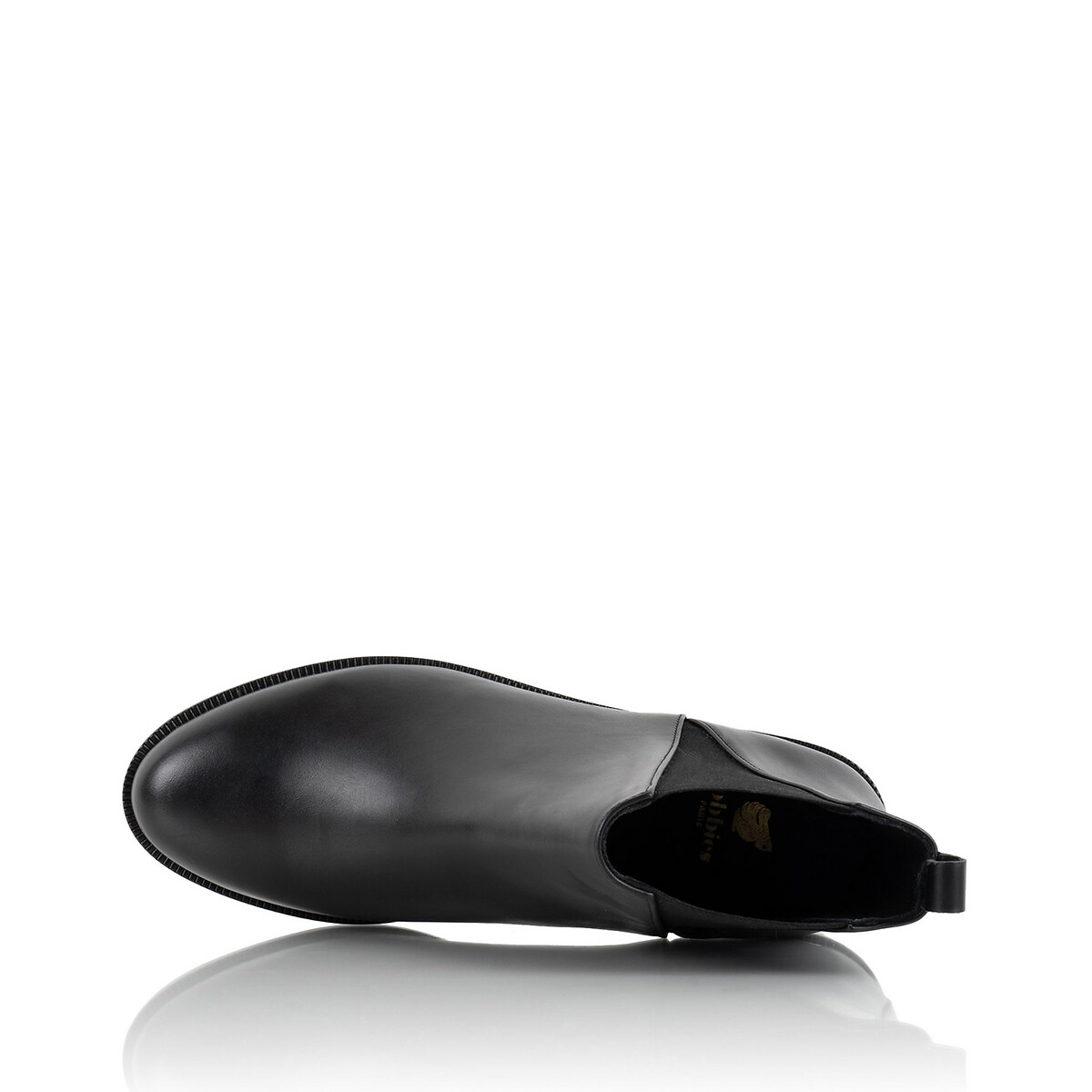 Ботинки La Redoute Из кожи на плоском каблуке 37 черный, размер 37 - фото 4