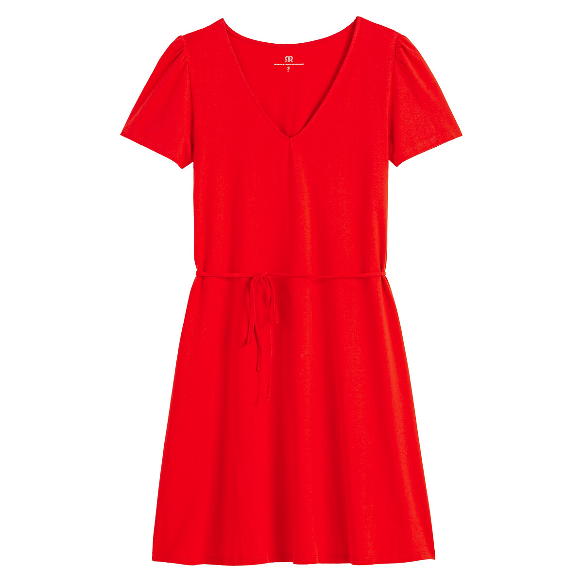 Платье LaRedoute Короткое прямое с короткими рукавами S красный, размер S - фото 5