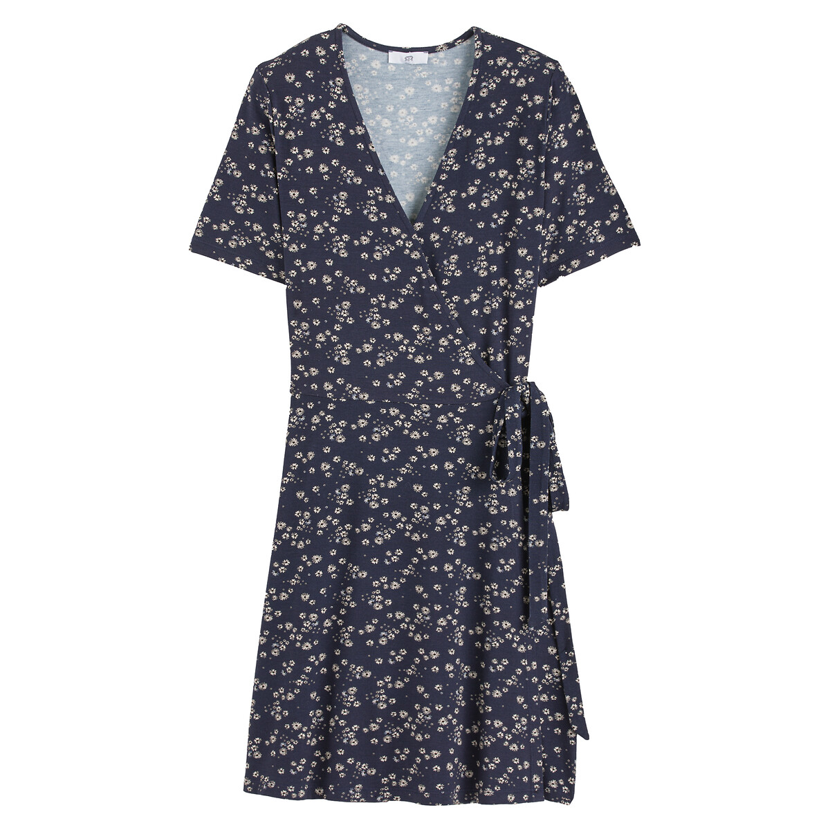 Платье С запахом короткое из трикотажа джерси XXL синий LaRedoute, размер XXL - фото 5
