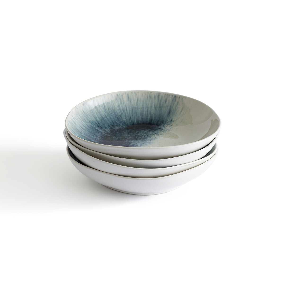 Комплект из четырех глубоких тарелок Waldou единый размер синий комплект из четырех глубоких тарелок из глазурованной керамики fara единый размер зеленый