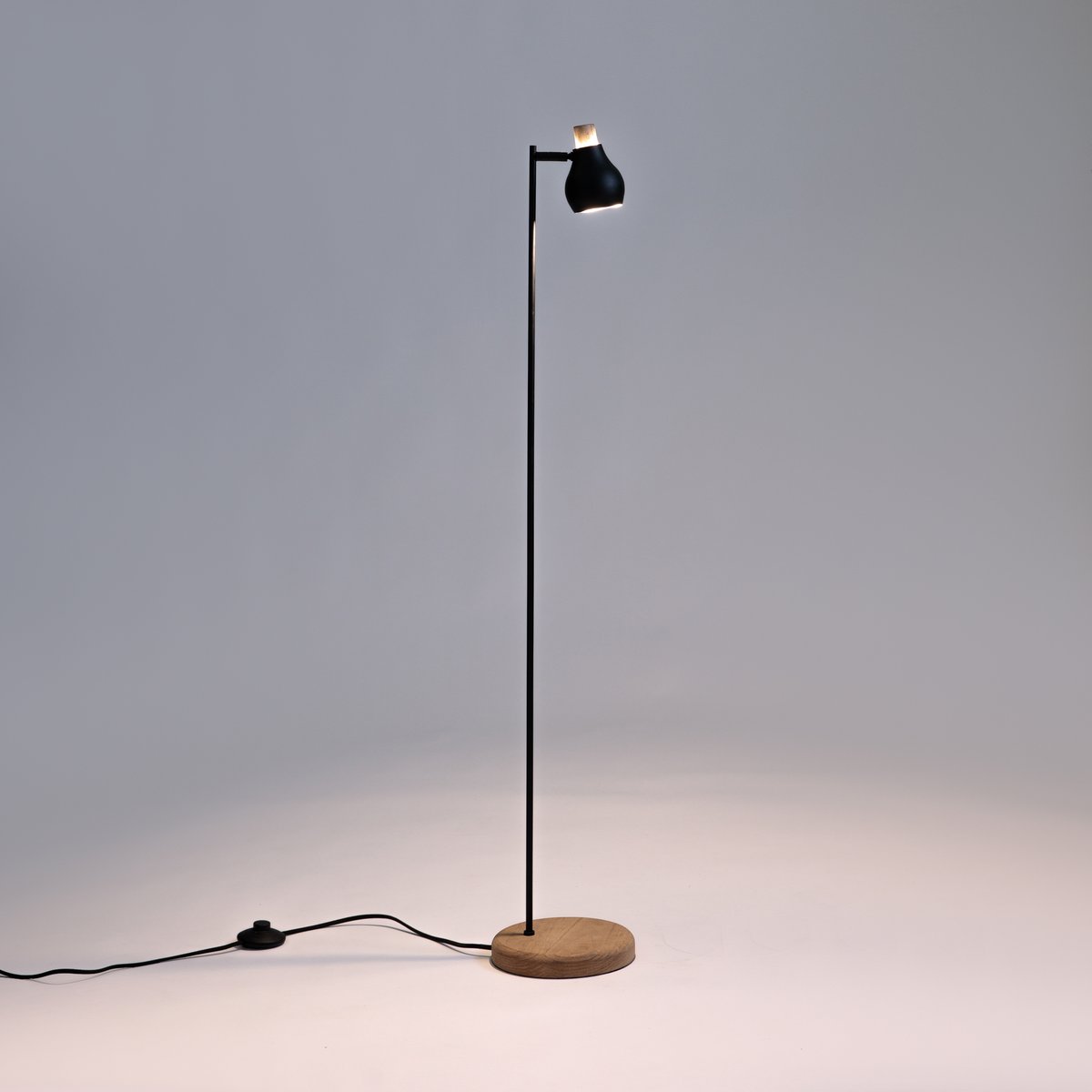 Лампа LaRedoute Для чтения из металла и дерева Hikaeme единый размер черный - фото 2