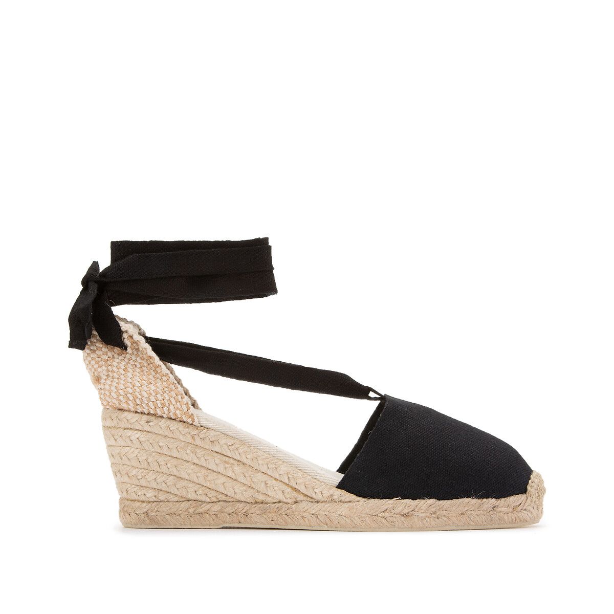 Espadrilles en cuir compensées