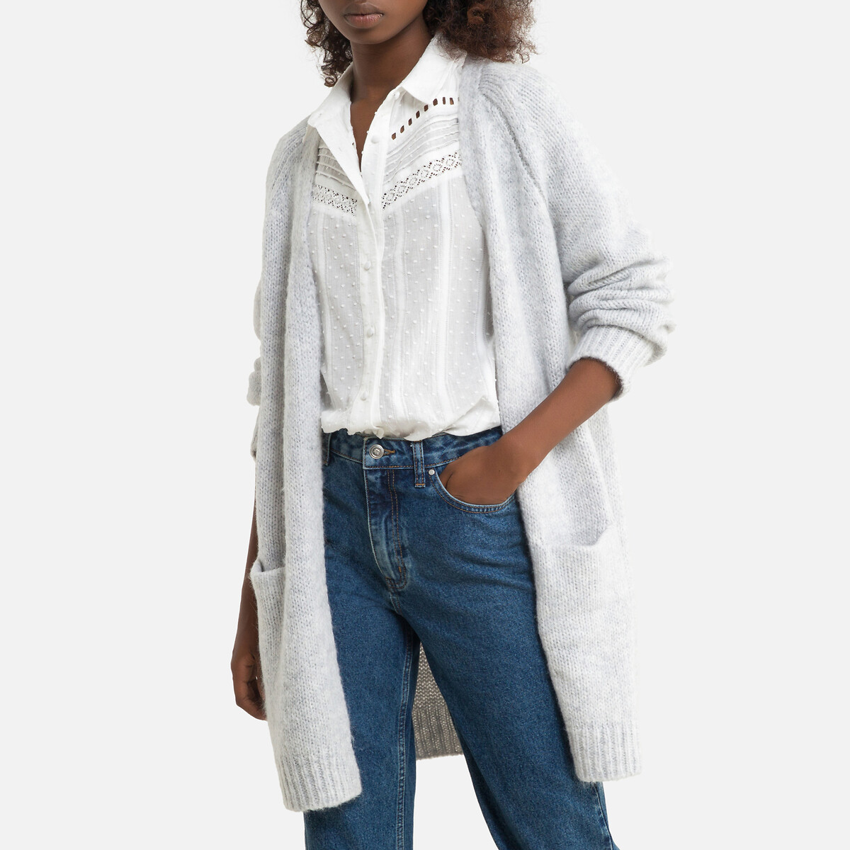 

Кардиган VERO MODA, Серый, Длинный из тонкого трикотажа M серый