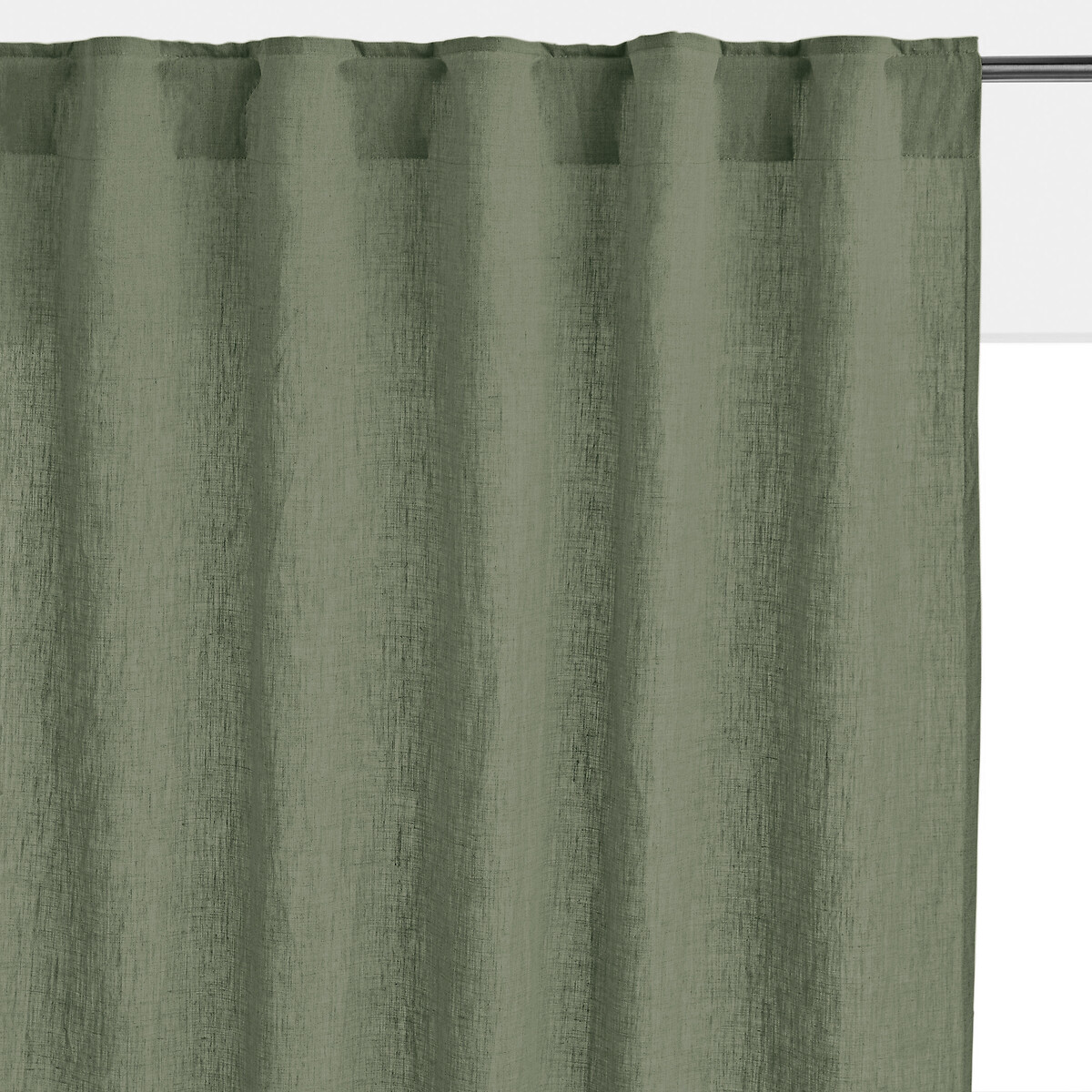 Штора из стиранного льна с потайными клапанами Onega 180 x 135 см зеленый штора затемняющая из стиранного льна с люверсами onega 350 x 135 см бежевый