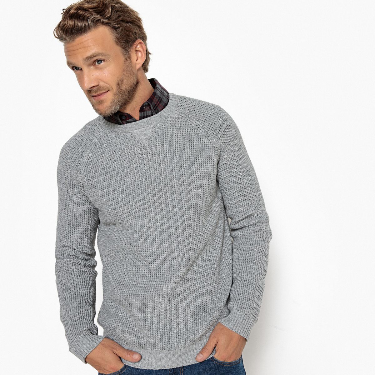 Pull col rond en grosse maille