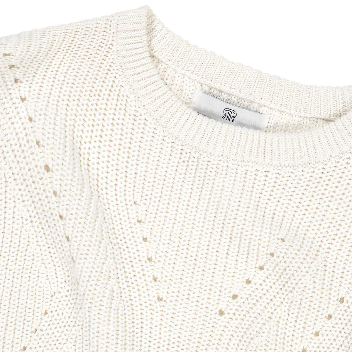 Пуловер С круглым вырезом из тонкого трикотажа 12 лет -150 см бежевый LaRedoute, размер 12 лет -150 см - фото 5