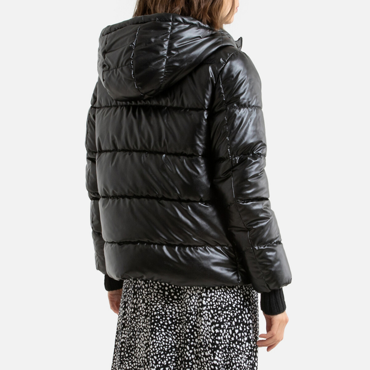 

Куртка LaRedoute, Черный, Стеганая с капюшоном с металлическим отливом L черный