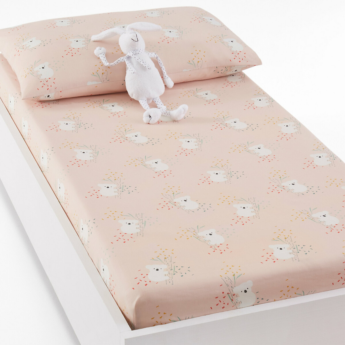 Простыня Натяжная для детской кроватки из хлопка Louisa 70 x 140 см розовый
