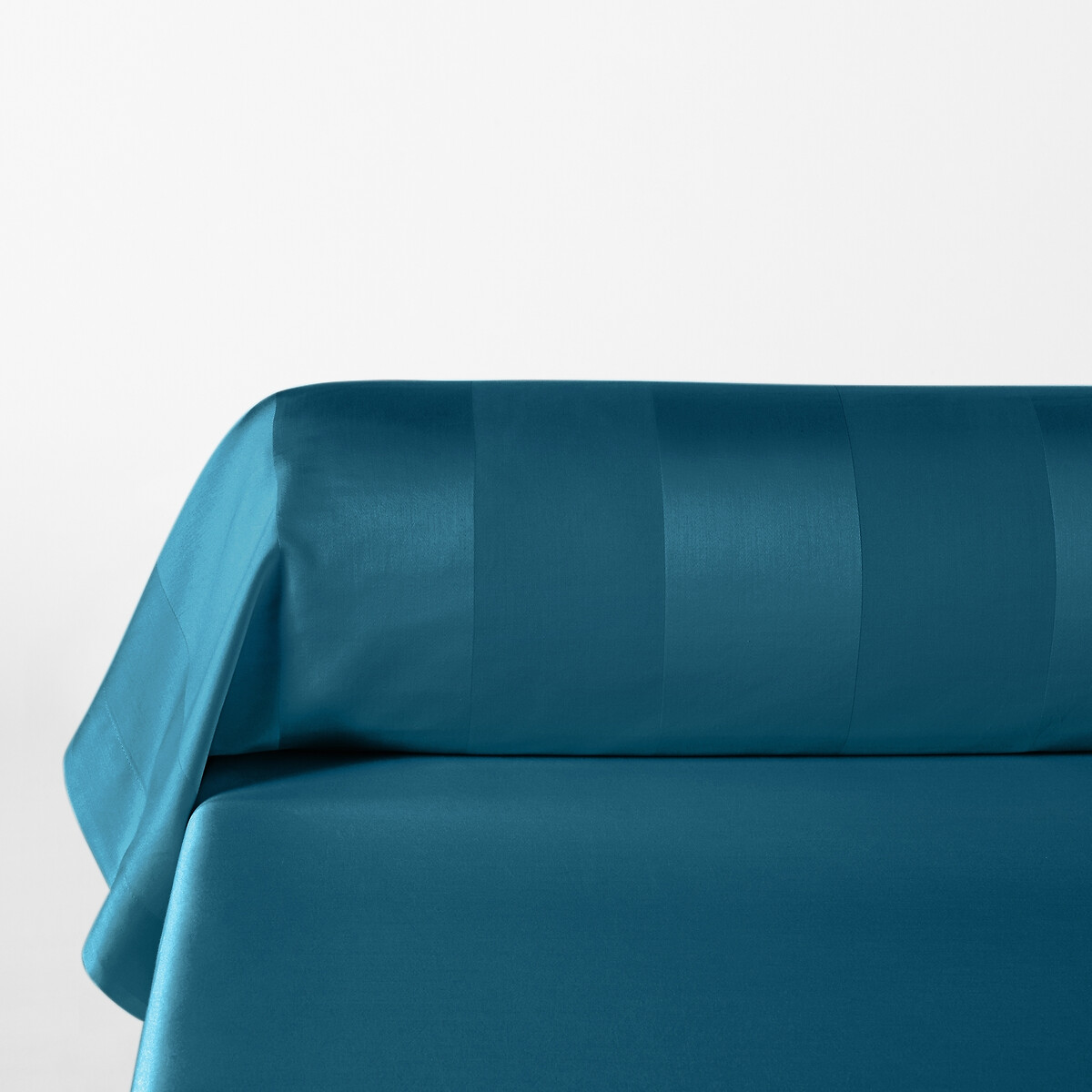 Наволочка На подушку-валик из хлопкового сатина в полоску 85 x 185 см синий