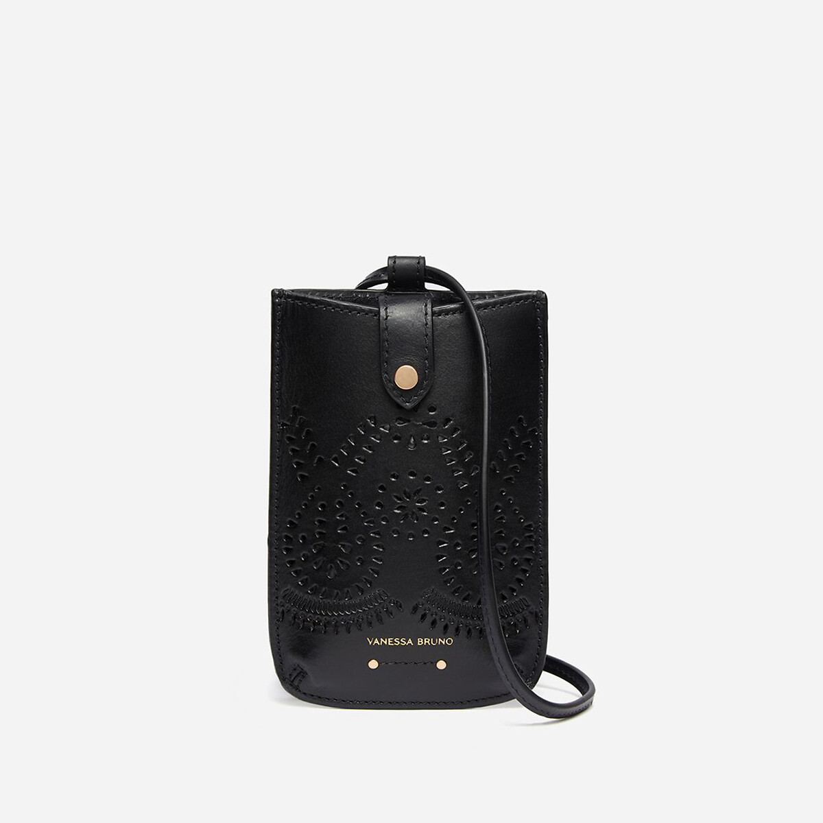 Сумка-клатч для телефона из кожи HOLLY единый размер черный сумка клатч из кожи piper единый размер другие