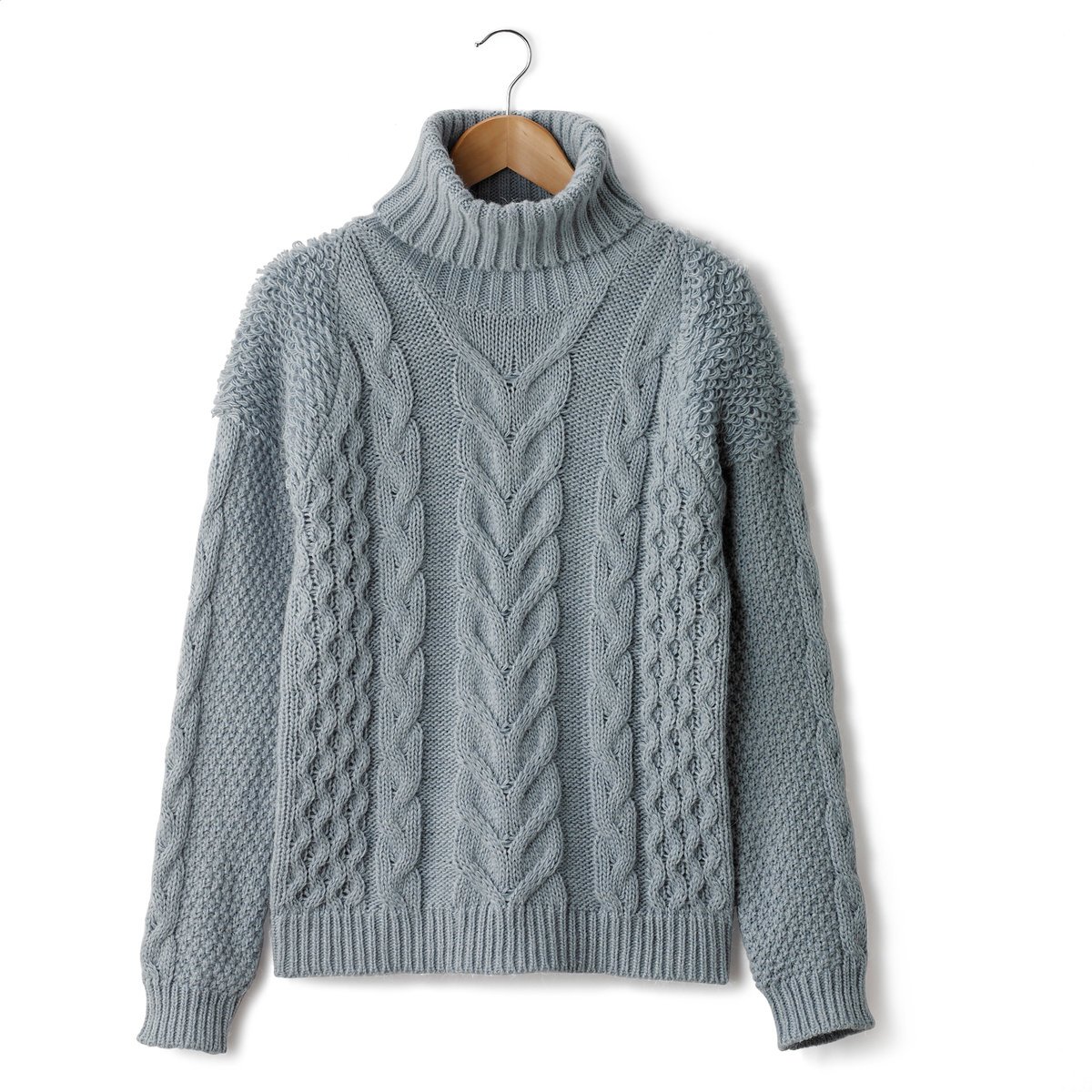 

Пуловер с воротником-стойкой - SOFT GREY