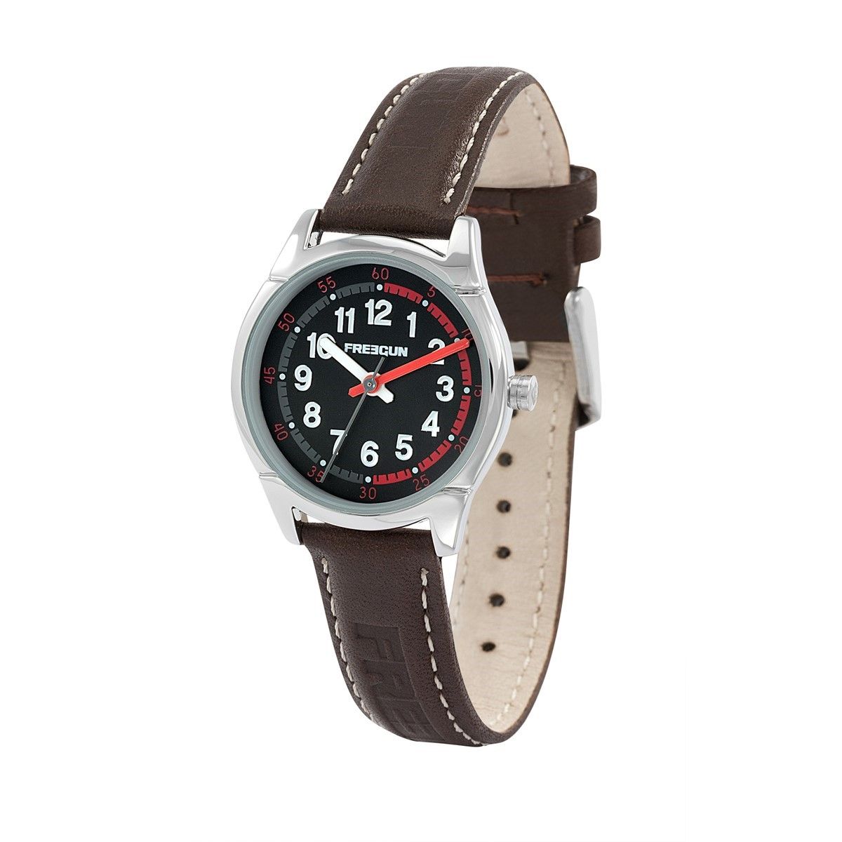 Montre garçon analogique bracelet cuir boitier 29 mm Varial