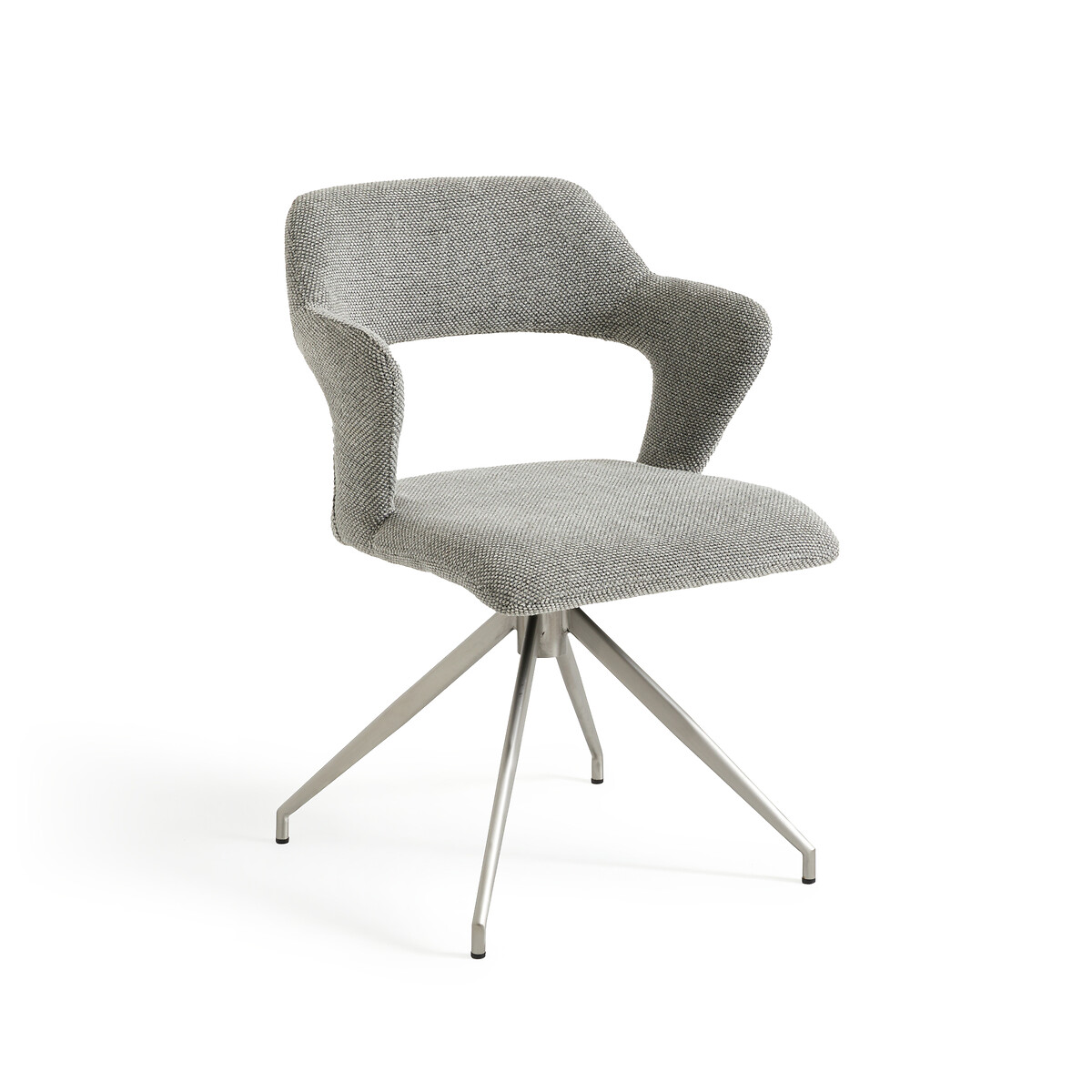 Кресло Для столовой из рифленой ткани Asyar единый размер серый