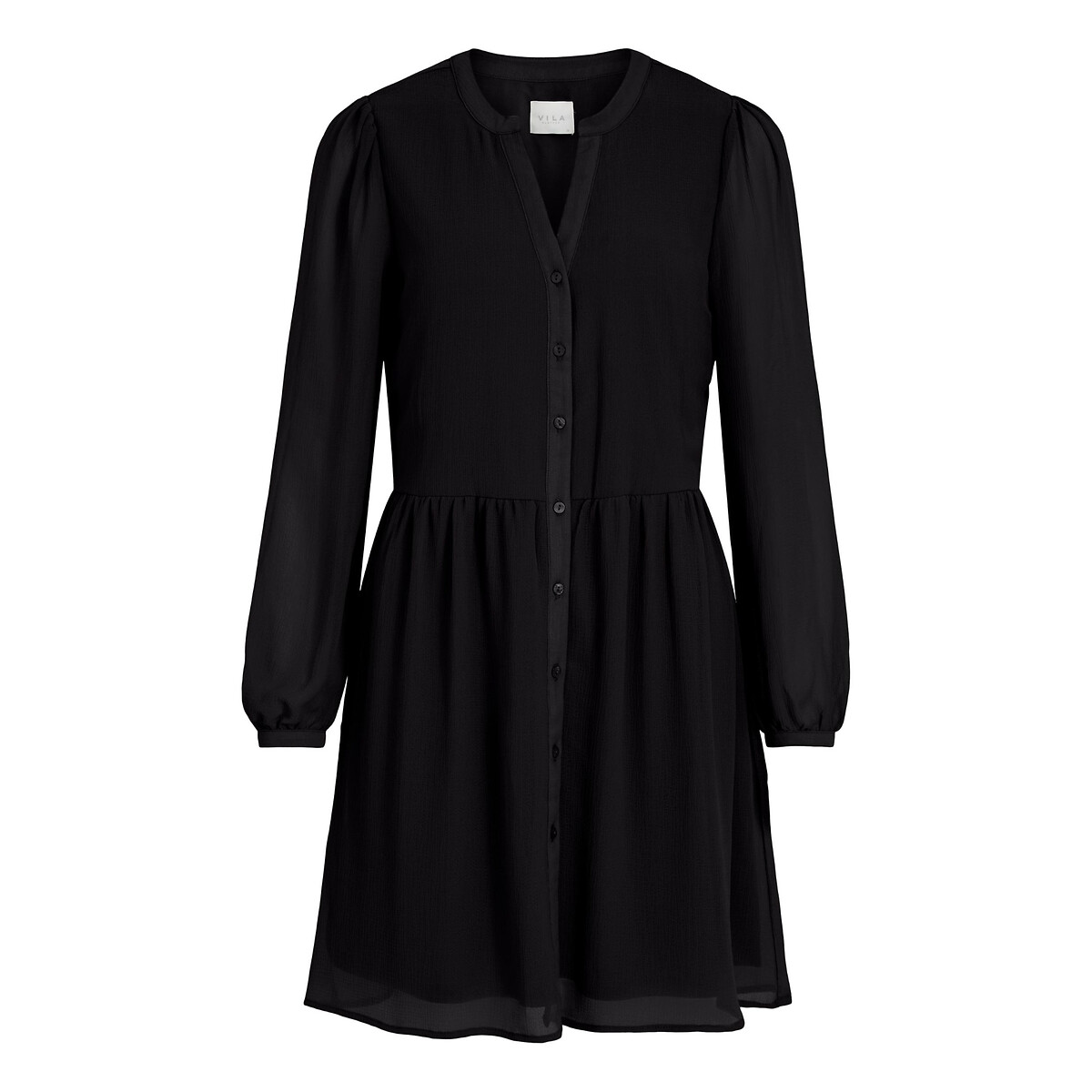 Платье LaRedoute Короткое с V-образным вырезом 42 черный, размер 42 - фото 1