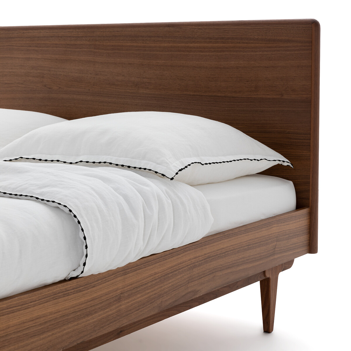 Кровать LA REDOUTE INTERIEURS В винтажном стиле из орехового дерева с кроватным основанием Dalqui 160 x 200 см каштановый, размер 160 x 200 см - фото 5