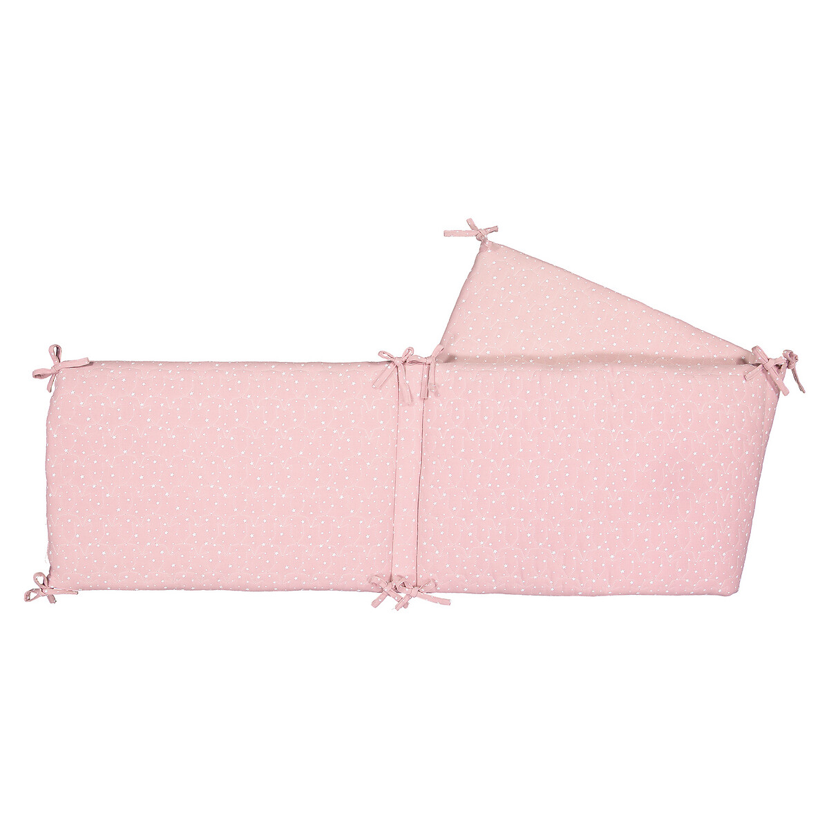 Бампер LaRedoute Для кроватки детской из биохлопковой газовой ткани единый размер розовый - фото 3