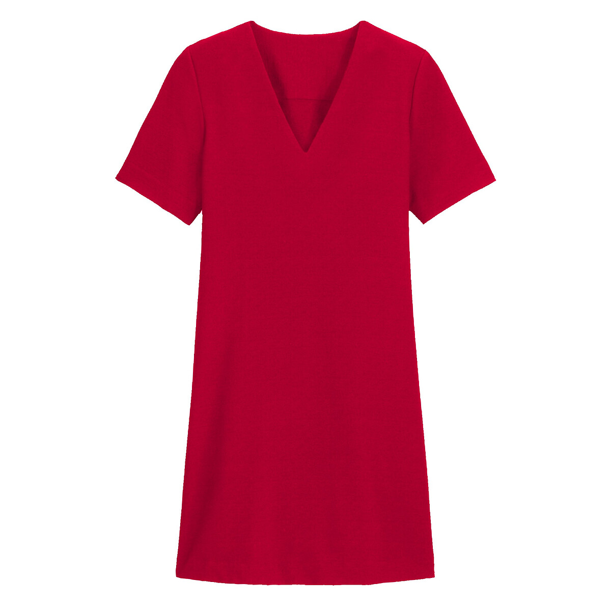 Расклешенное La Redoute Платье с V-образным вырезом и коротким рукавом 42 (FR) - 48 (RUS) красный, размер 42 (FR) - 48 (RUS) Платье с V-образным вырезом и коротким рукавом 42 (FR) - 48 (RUS) красный - фото 5