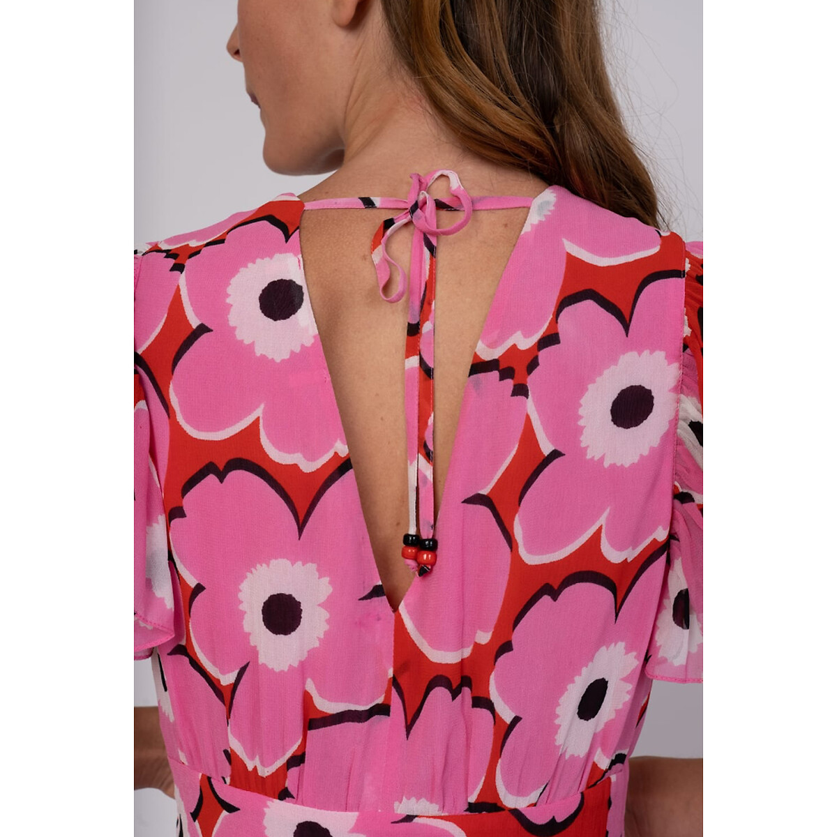 Платье Длинное с цветочным принтом Clmence L розовый LaRedoute, размер L - фото 5