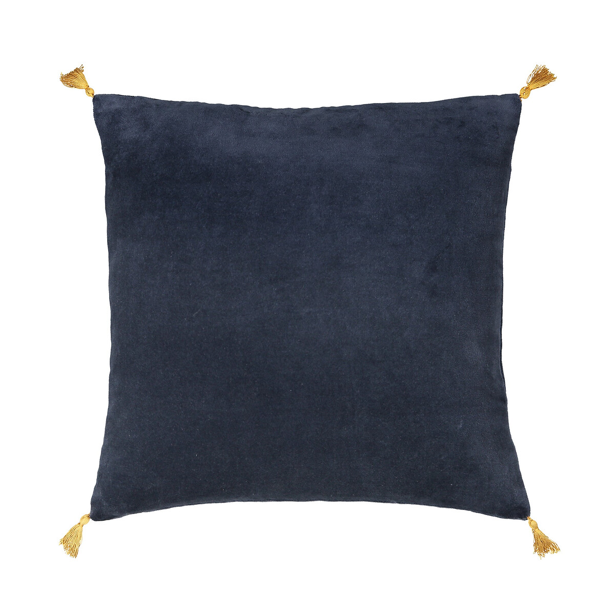 Чехол La Redoute На подушку из велюра Paula 40 x 40 см синий, размер 40 x 40 см - фото 1