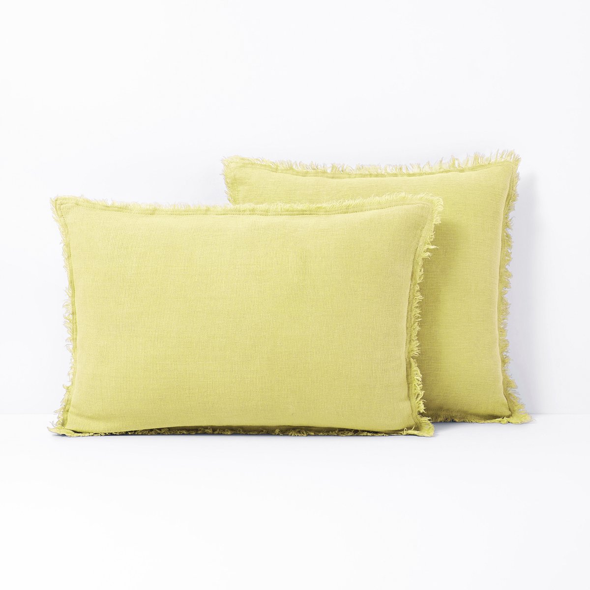 Чехол LaRedoute На подушку-валик из 100 льна Linange 50 x 50 см желтый, размер 50 x 50 см - фото 1