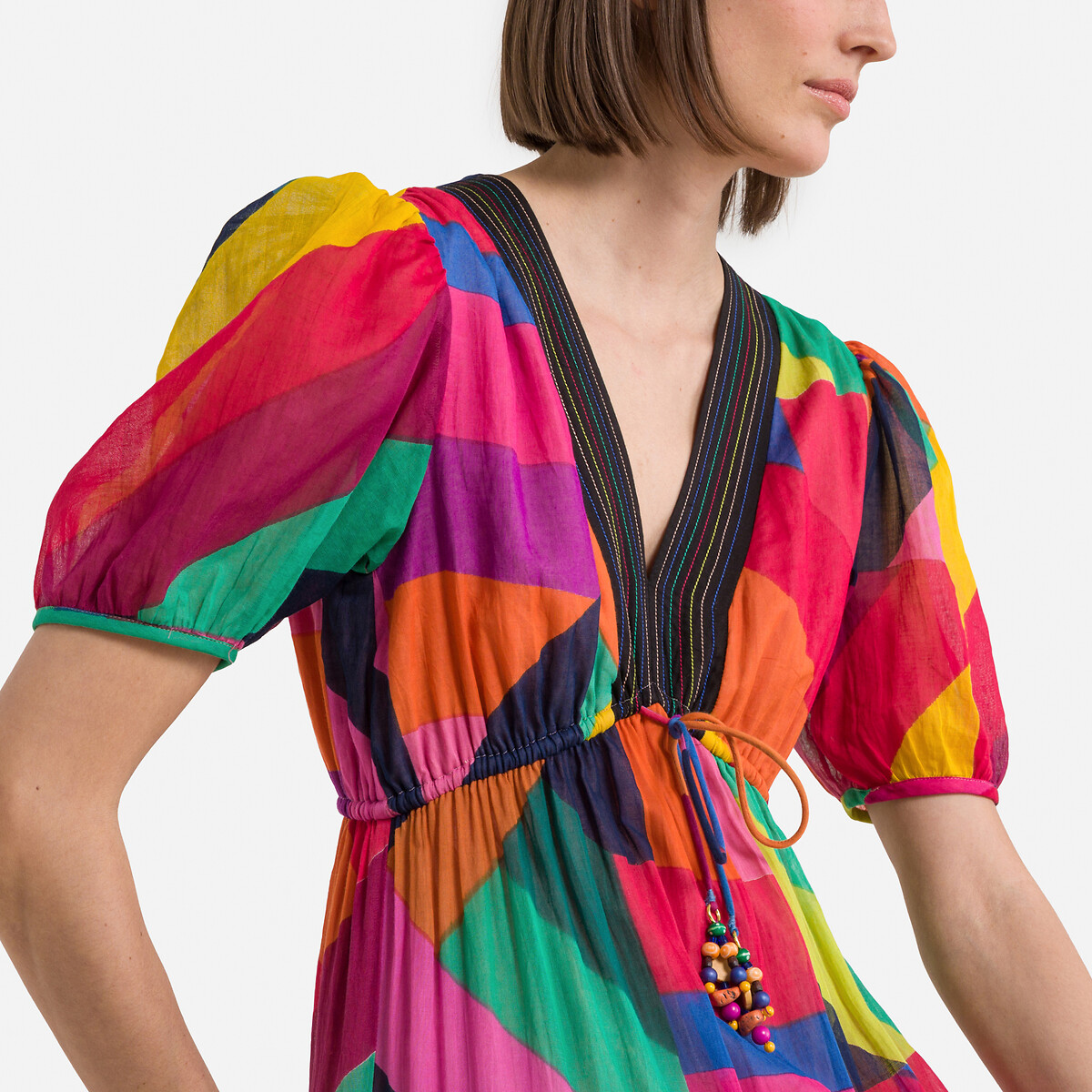 Платье Длинное с короткими рукавами Cairo XL разноцветный LaRedoute, размер XL - фото 3