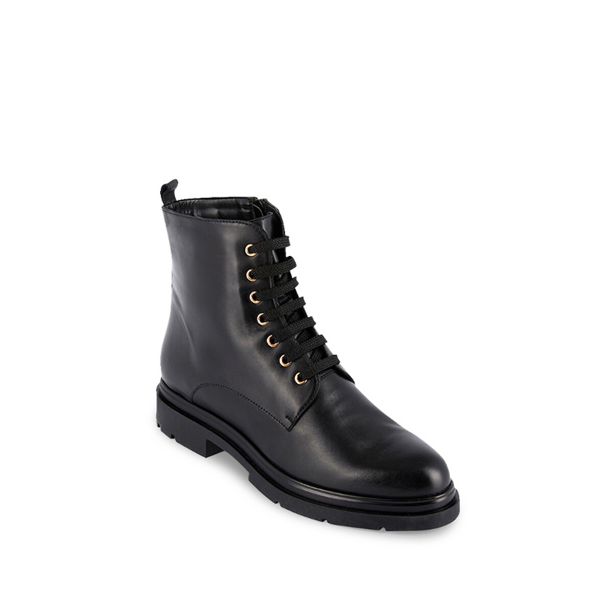 Ботинки LaRedoute Из кожи на шнуровке Soraya 39 черный, размер 39 - фото 2