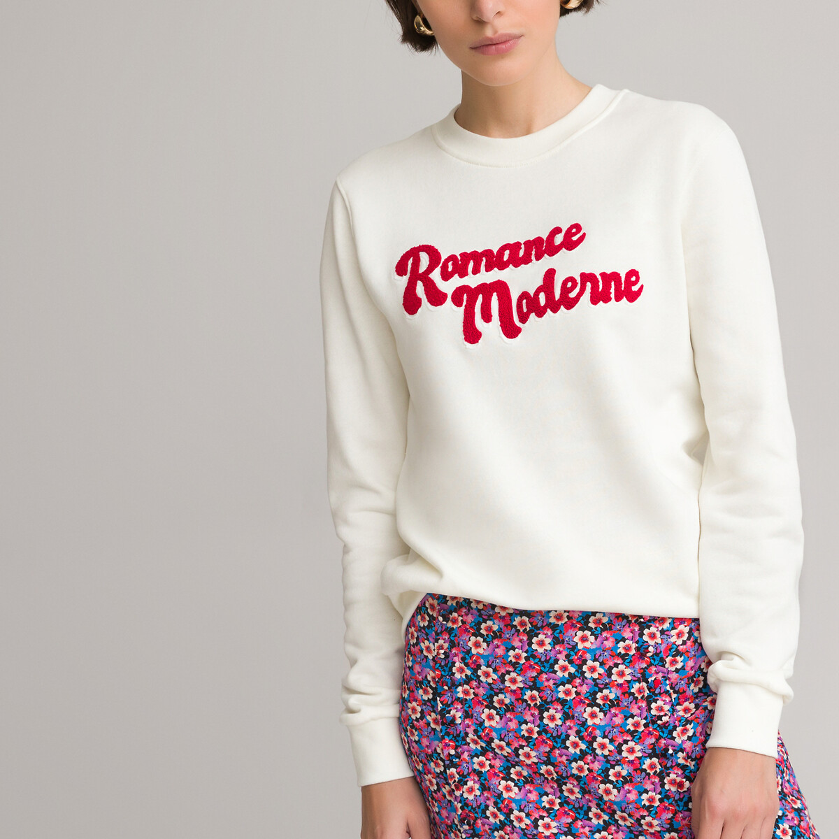 

Свитшот LA REDOUTE COLLECTIONS, Бежевый, С надписью L бежевый