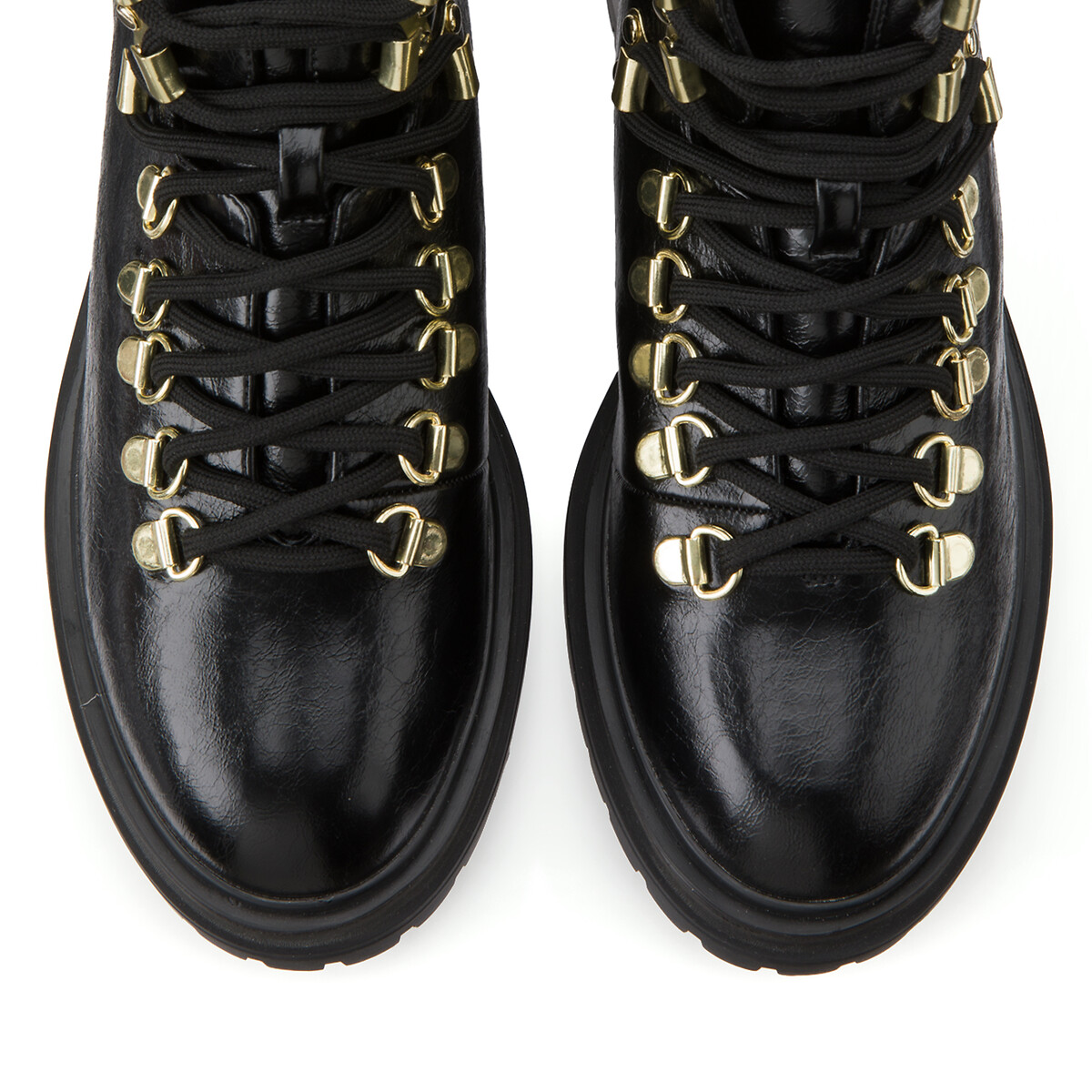 Ботинки LA REDOUTE COLLECTIONS На шнуровке с рифленой подошвой 38 черный, размер 38 - фото 3