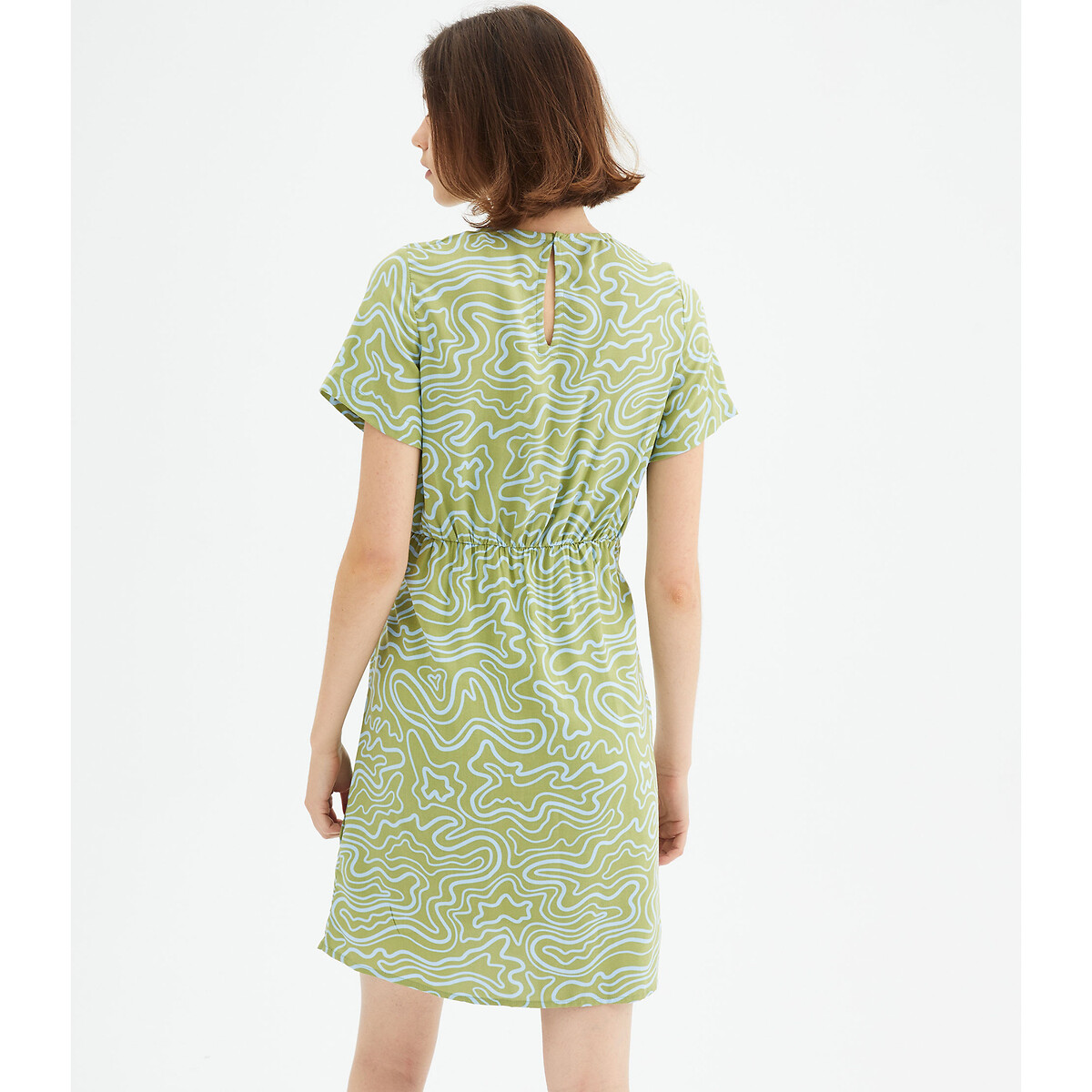 Платье С запахом короткими рукавами и принтом XL зеленый LaRedoute, размер XL - фото 3