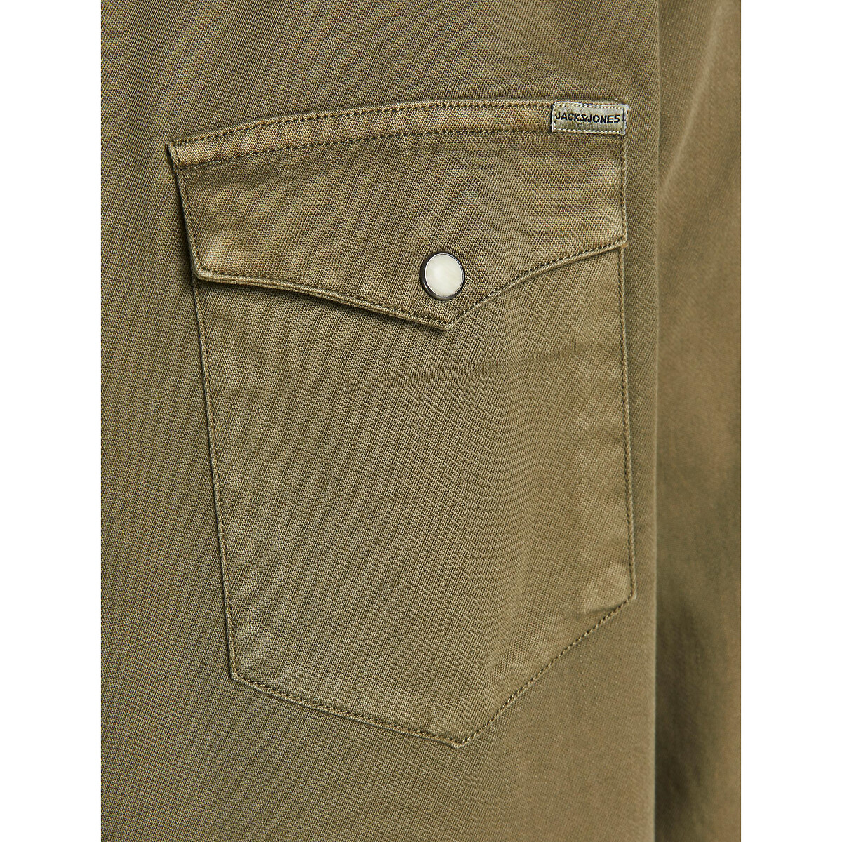Рубашка LaRedoute Зауженная джинсовая Jjesheridan L зеленый, размер L - фото 5