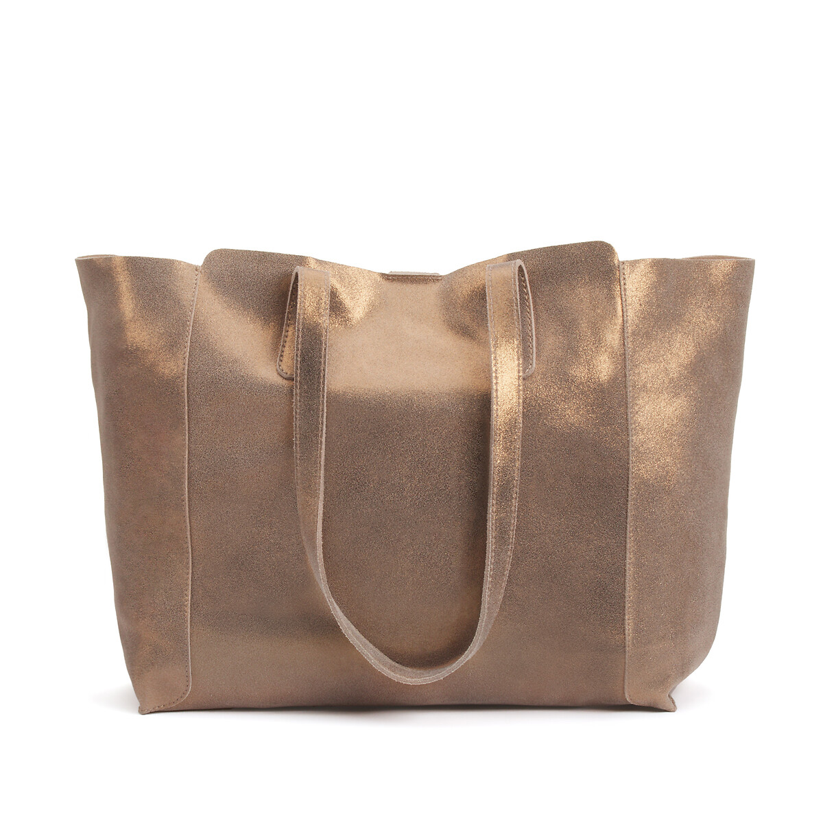 Сумка-шоппер из радужной кожи единый размер каштановый сумка стеганая из кожи rio единый размер каштановый