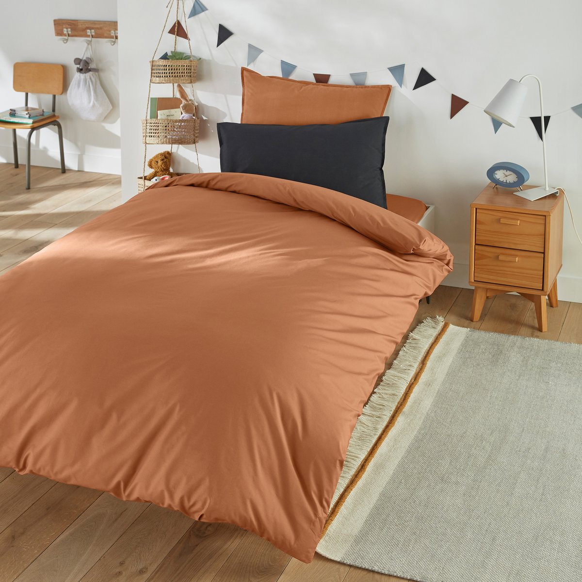 

Пододеяльник La Redoute, Каштановый, Детский из хлопковой перкали био 140 x 200 см каштановый
