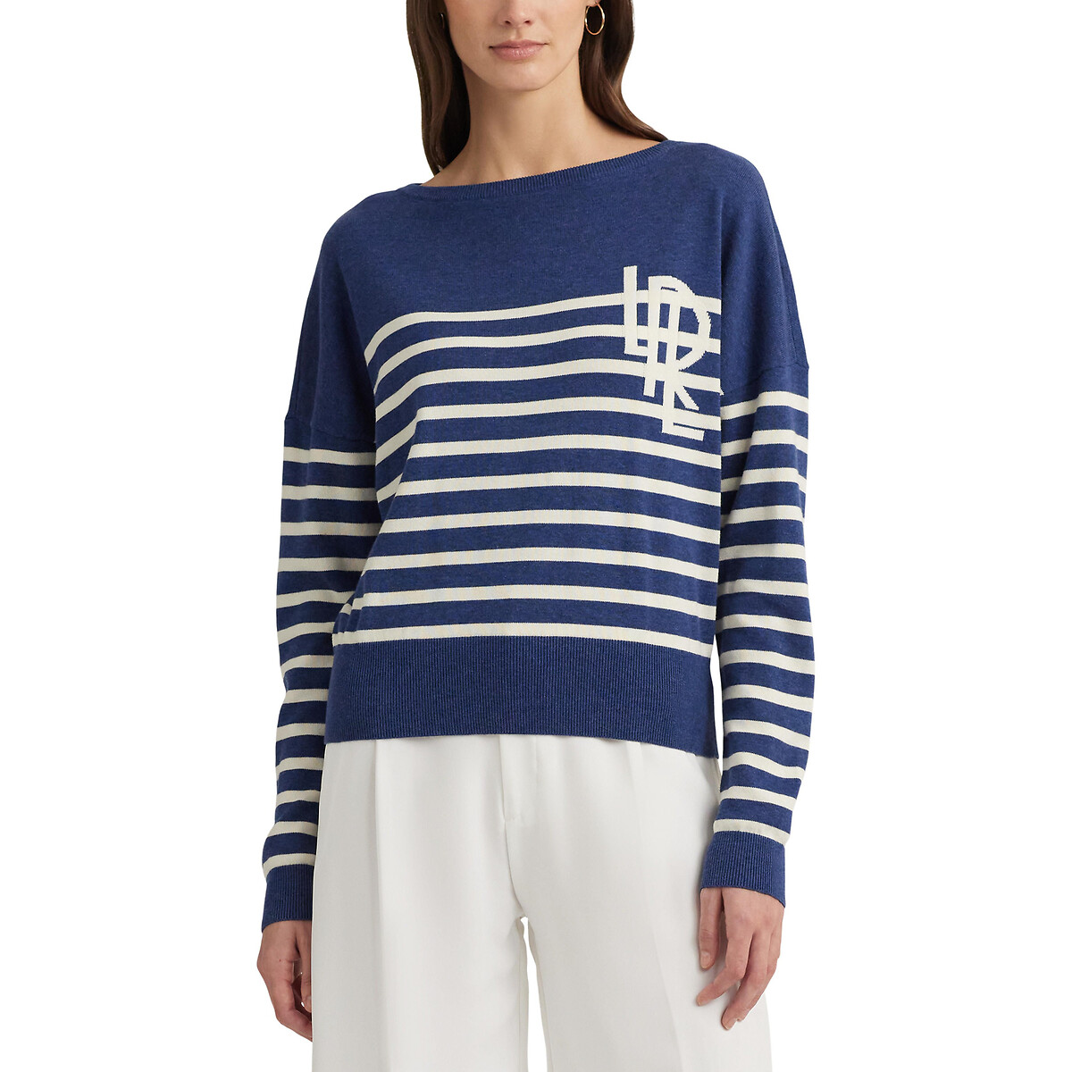 Пуловер в полоску в стиле тельняшки с длинными рукавами HAINVETTE  XS синий LaRedoute, размер XS - фото 1