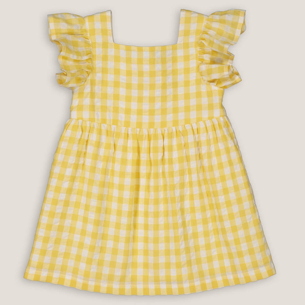 Платье Нарядное в клетку 3 года - 94 см желтый