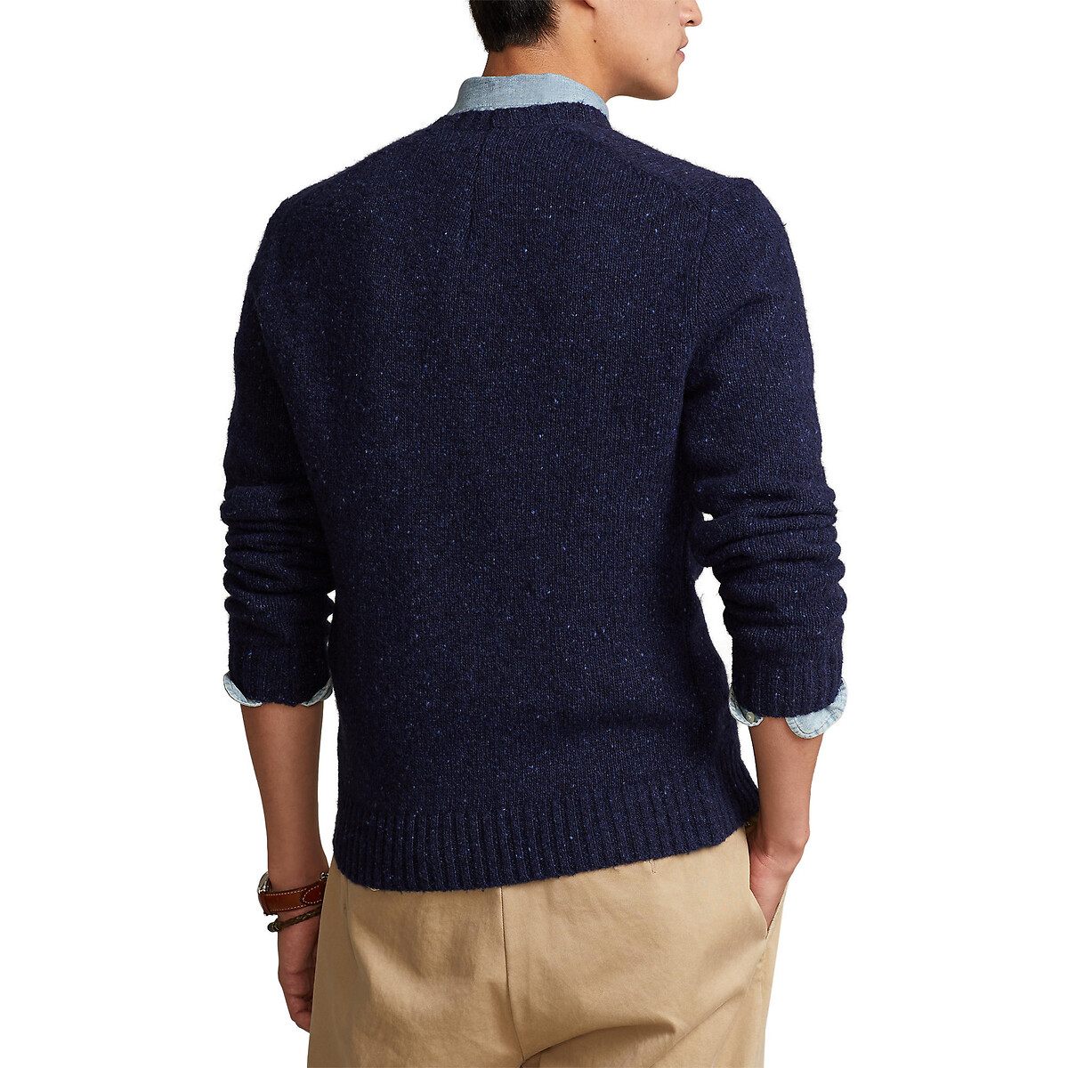 Пуловер POLO RALPH LAUREN С круглым вырезом из тонкого трикотажа S синий, размер S - фото 3