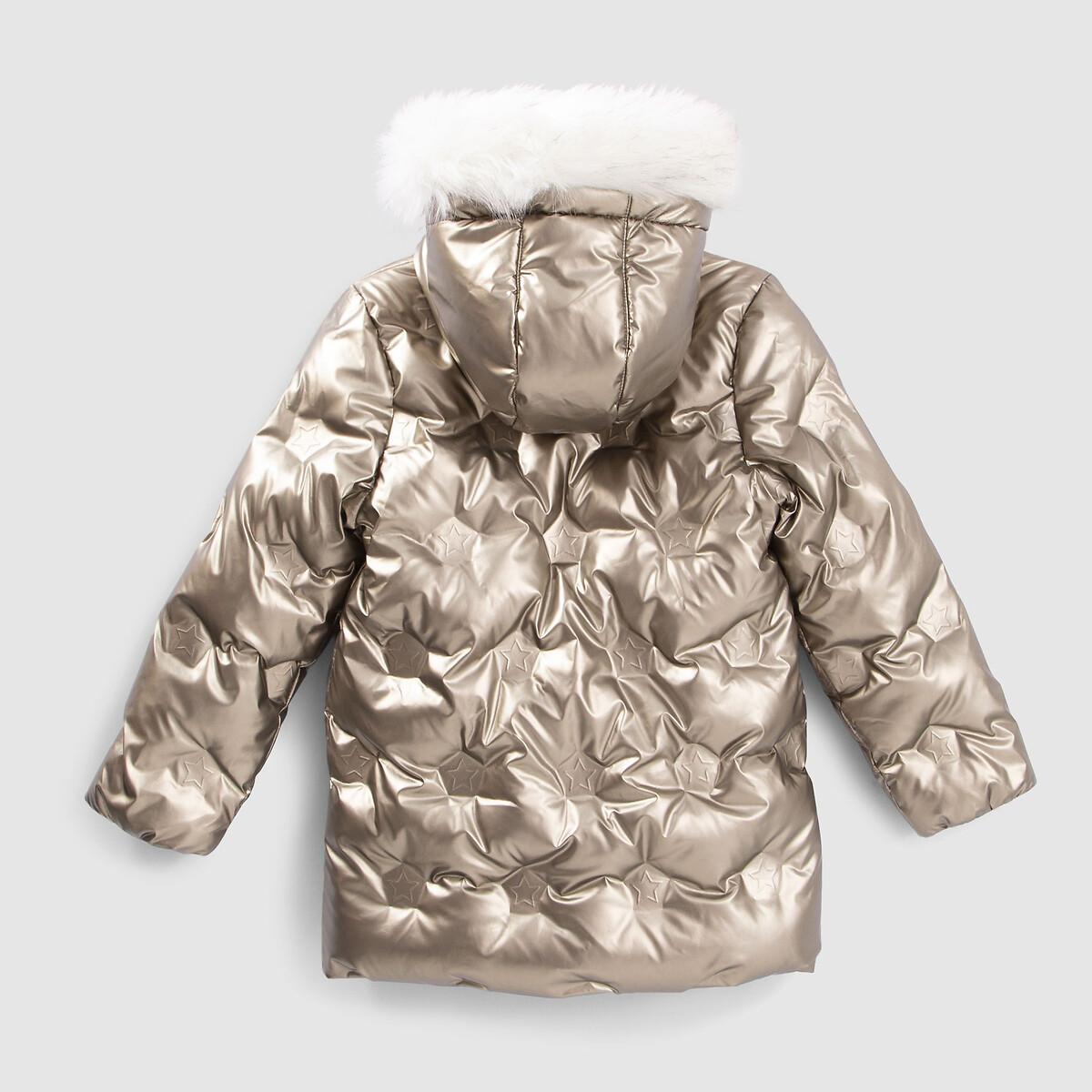 Куртка Стеганая с пришитым капюшоном зимняя модель 4-14 лет 6 лет - 114 см золотистый LaRedoute, размер 6 лет - 114 см - фото 2