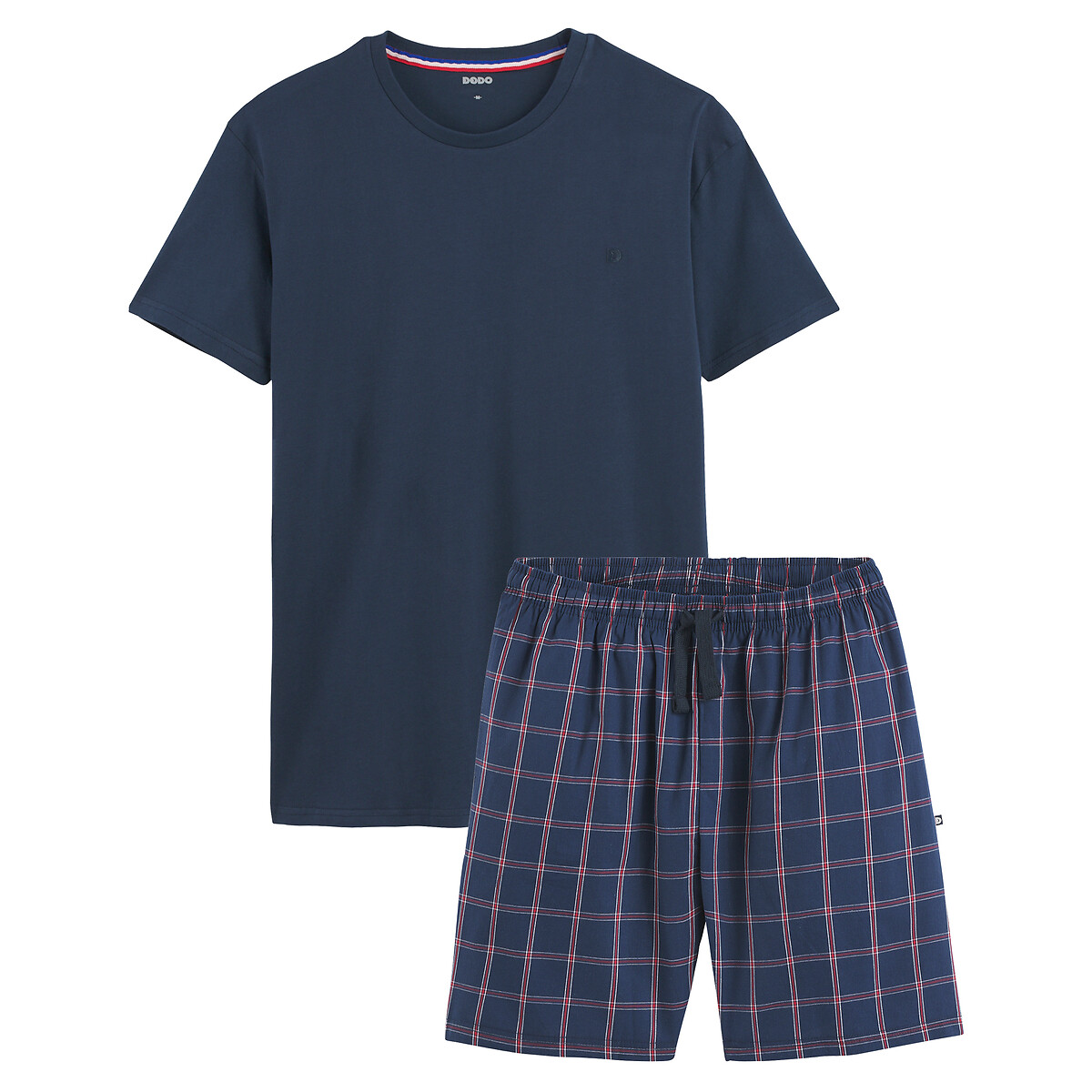 Пижама короткая с круглым вырезом  L синий LaRedoute, размер L