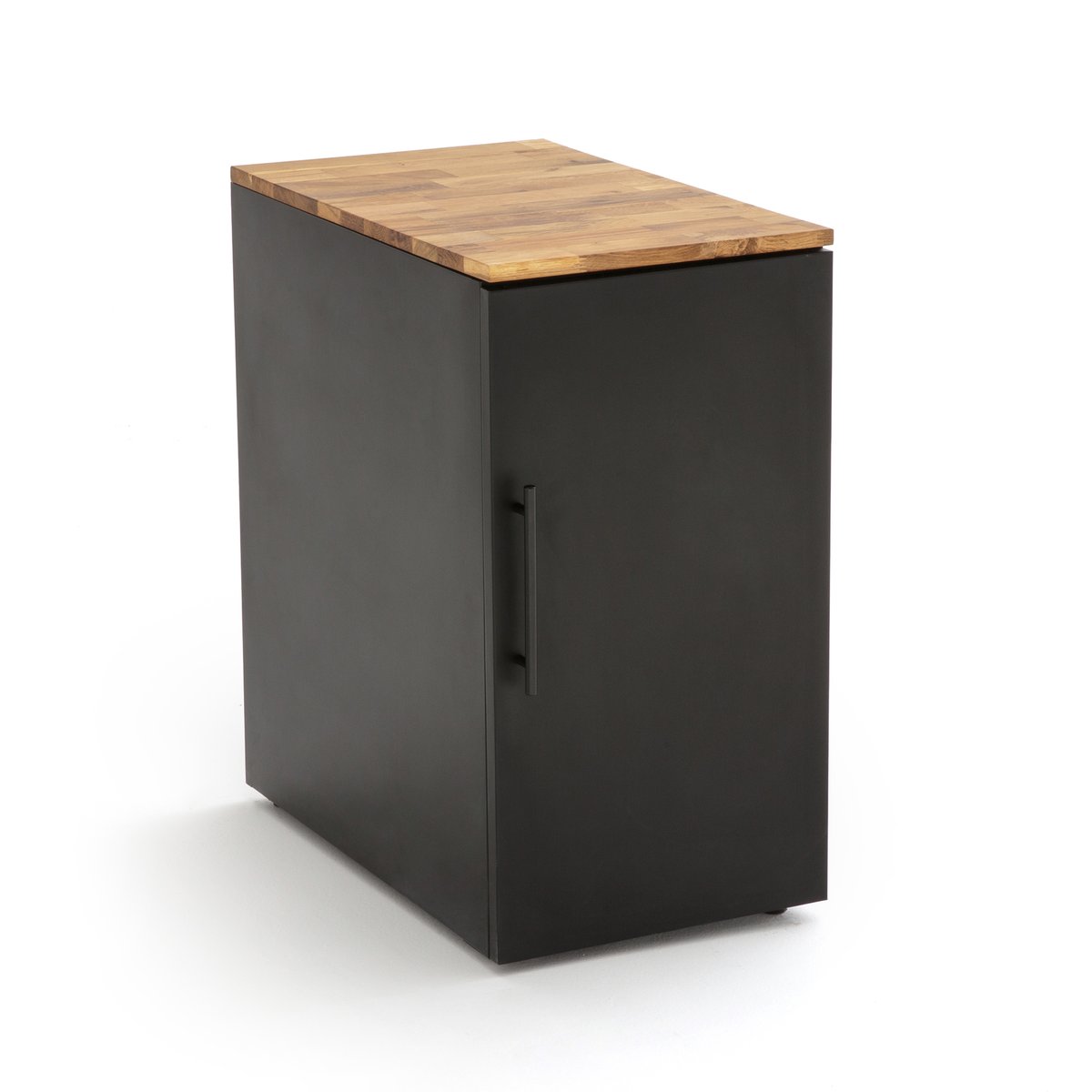 Image of HIBA Oak and Steel Desk Cabinet