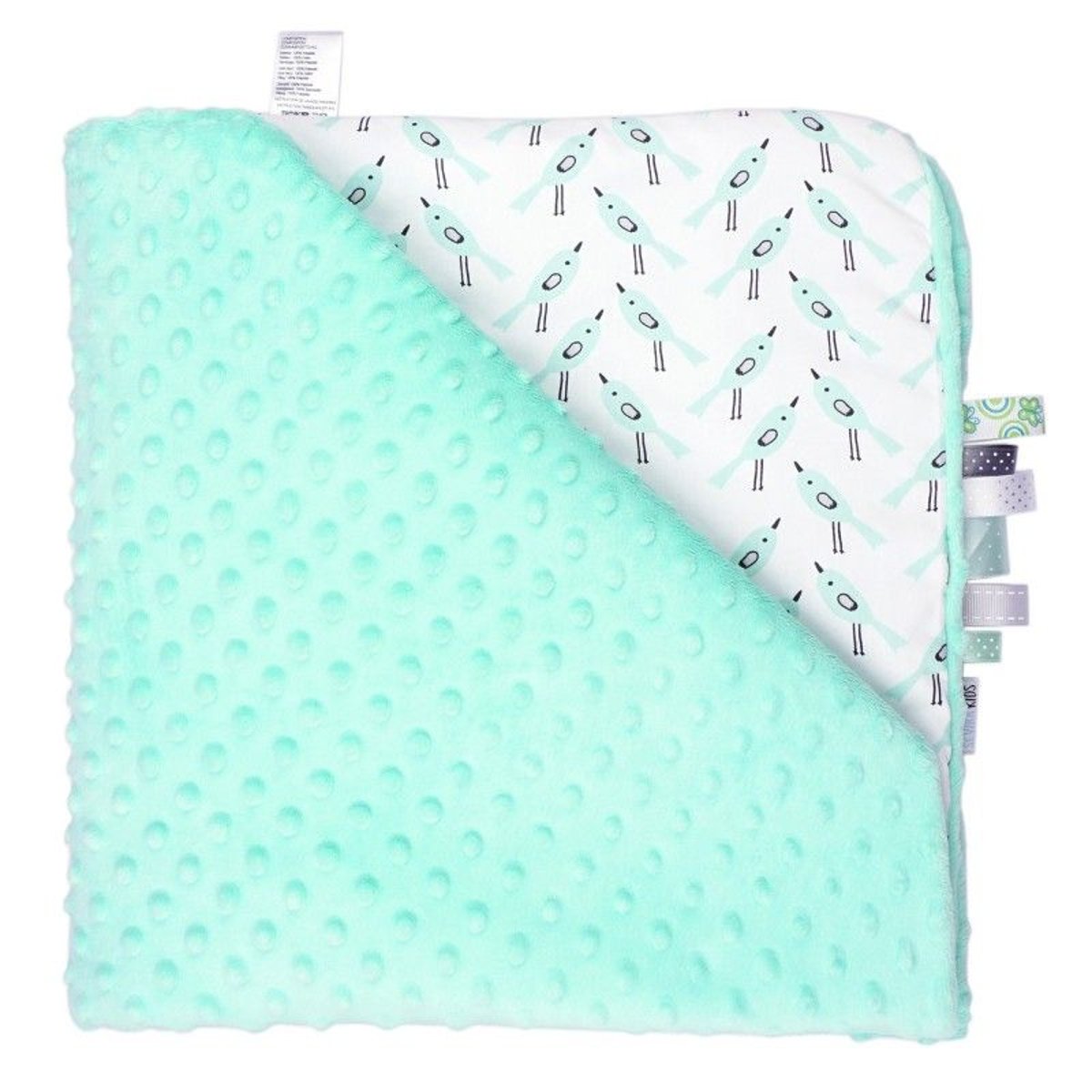 Couverture bébé Minky - incroyablement douce - Alouette vert