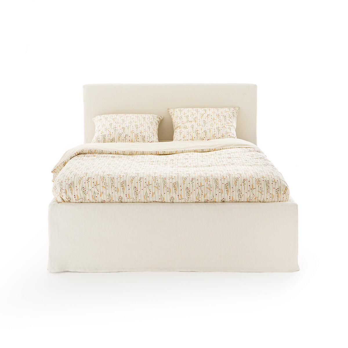 Кровать LaRedoute Со съемным чехлом Kendari 160 x 200 см белый, размер 160 x 200 см - фото 2