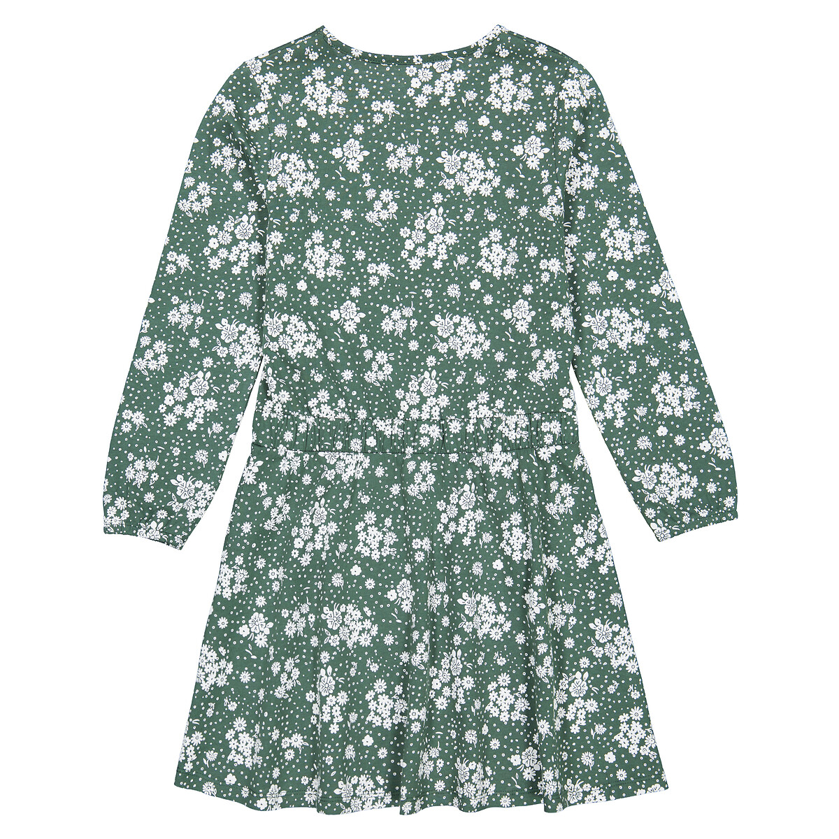 Платье С длинными рукавами цветочный принт 4 года - 102 см зеленый LaRedoute, размер 4 года - 102 см - фото 4
