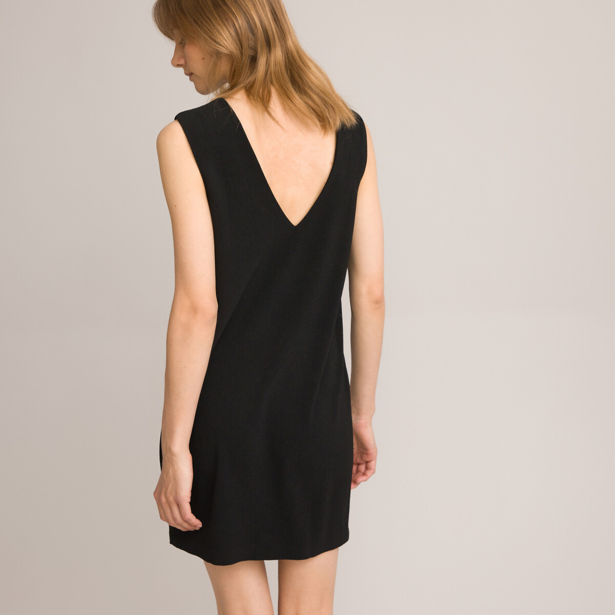 Платье LA REDOUTE COLLECTIONS Платье Короткое прямое без рукавов 48 черный, размер 48 - фото 4