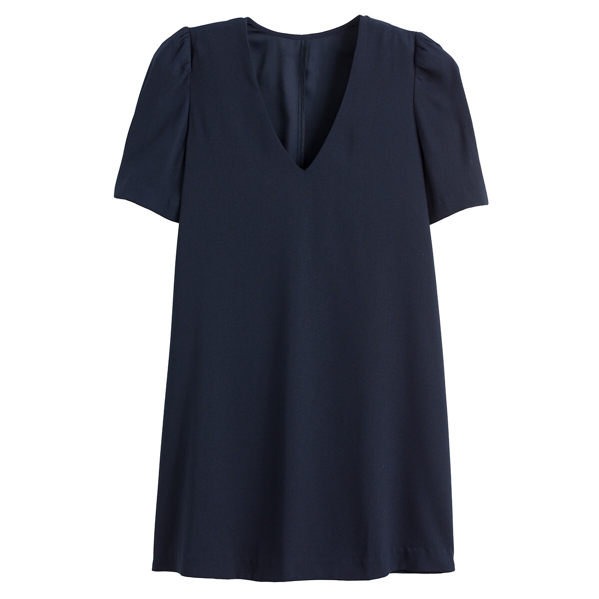 Платье Короткое с V-образным вырезом короткие рукава 54 синий LaRedoute, размер 54 - фото 5