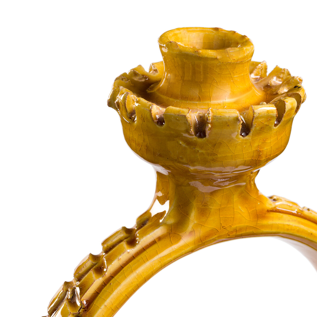 Подсвечник Из обожженной глины В27 см Makero единый размер желтый LaRedoute - фото 4