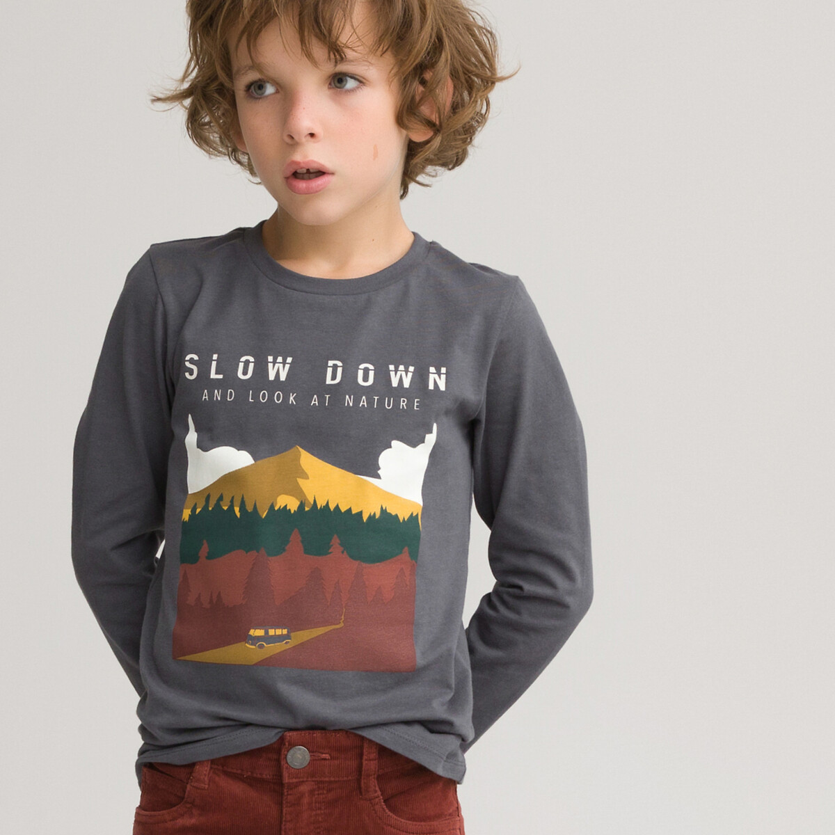 

Футболка LA REDOUTE COLLECTIONS, Серый, Футболка С длинными рукавами из биохлопка 3-12 лет 8 серый